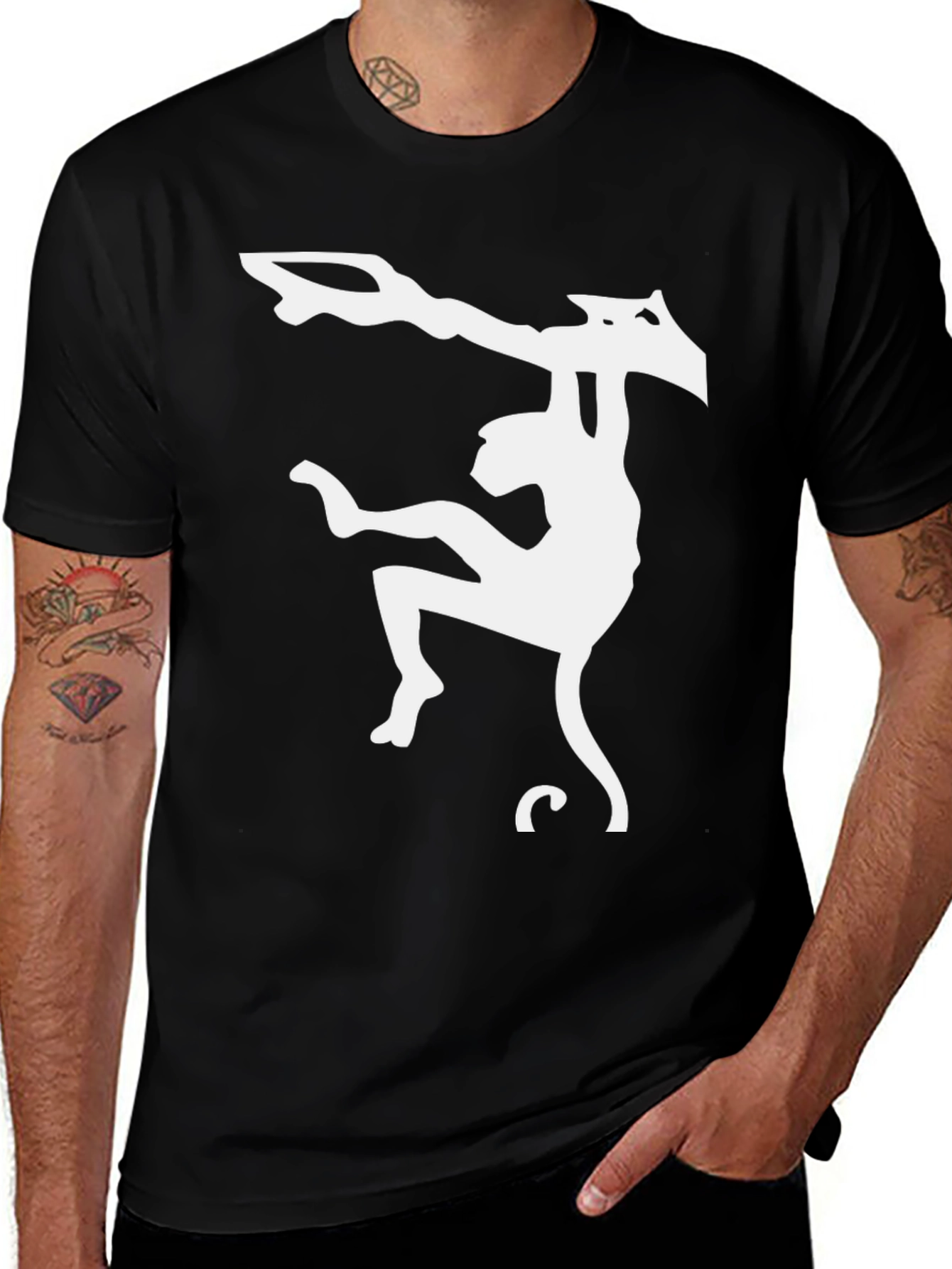 Variant 20 of Monkey Graphic Black T-Shirt - Fun Casual Wear