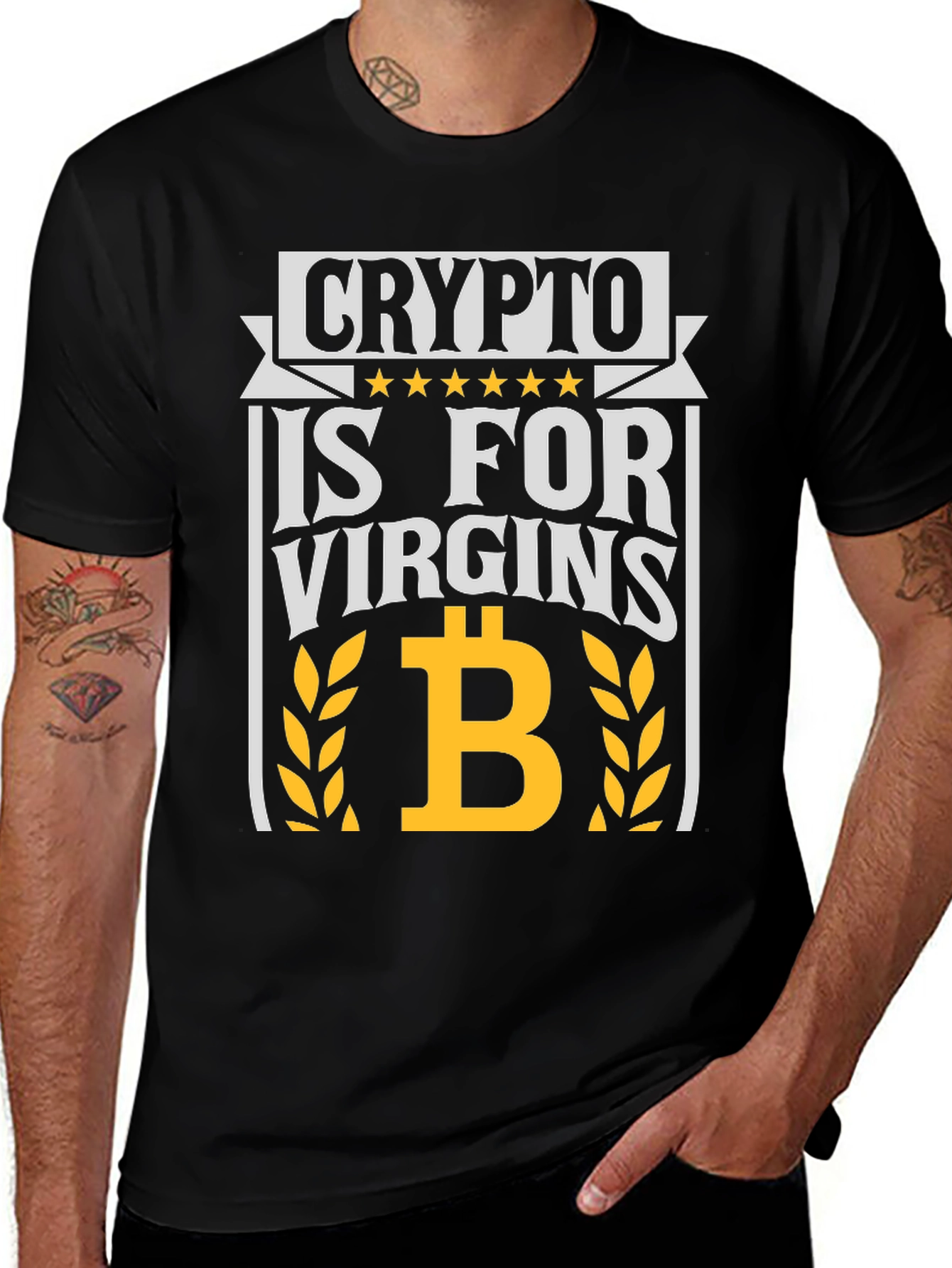 Variant 5 of Crypto Is For Virgins Graphic Tee