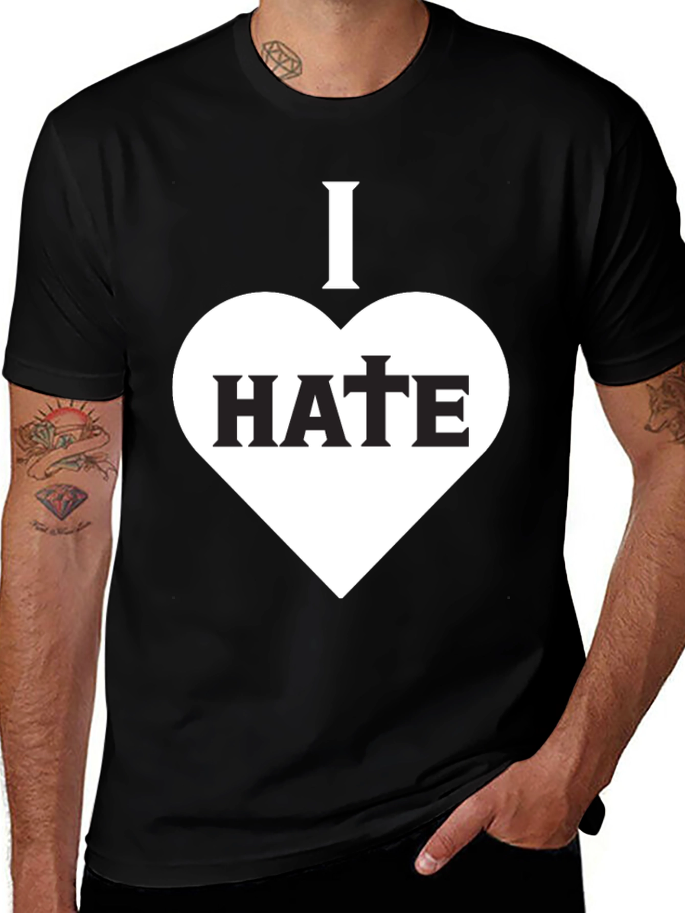 Variant 25 of I Heart Hate Funny Novelty T-Shirt