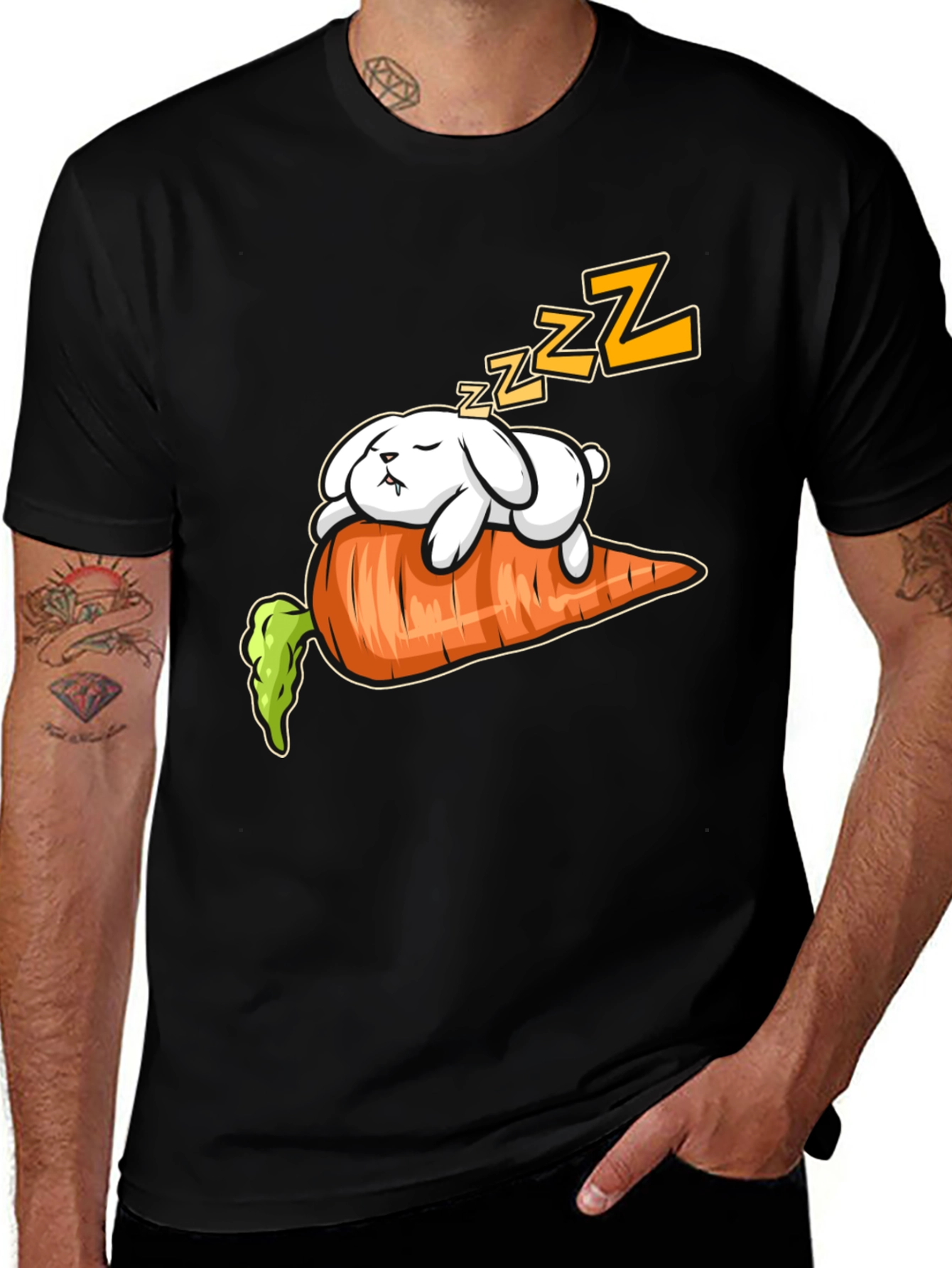 Variant 21 of Cute Rabbit on Carrot T-Shirt