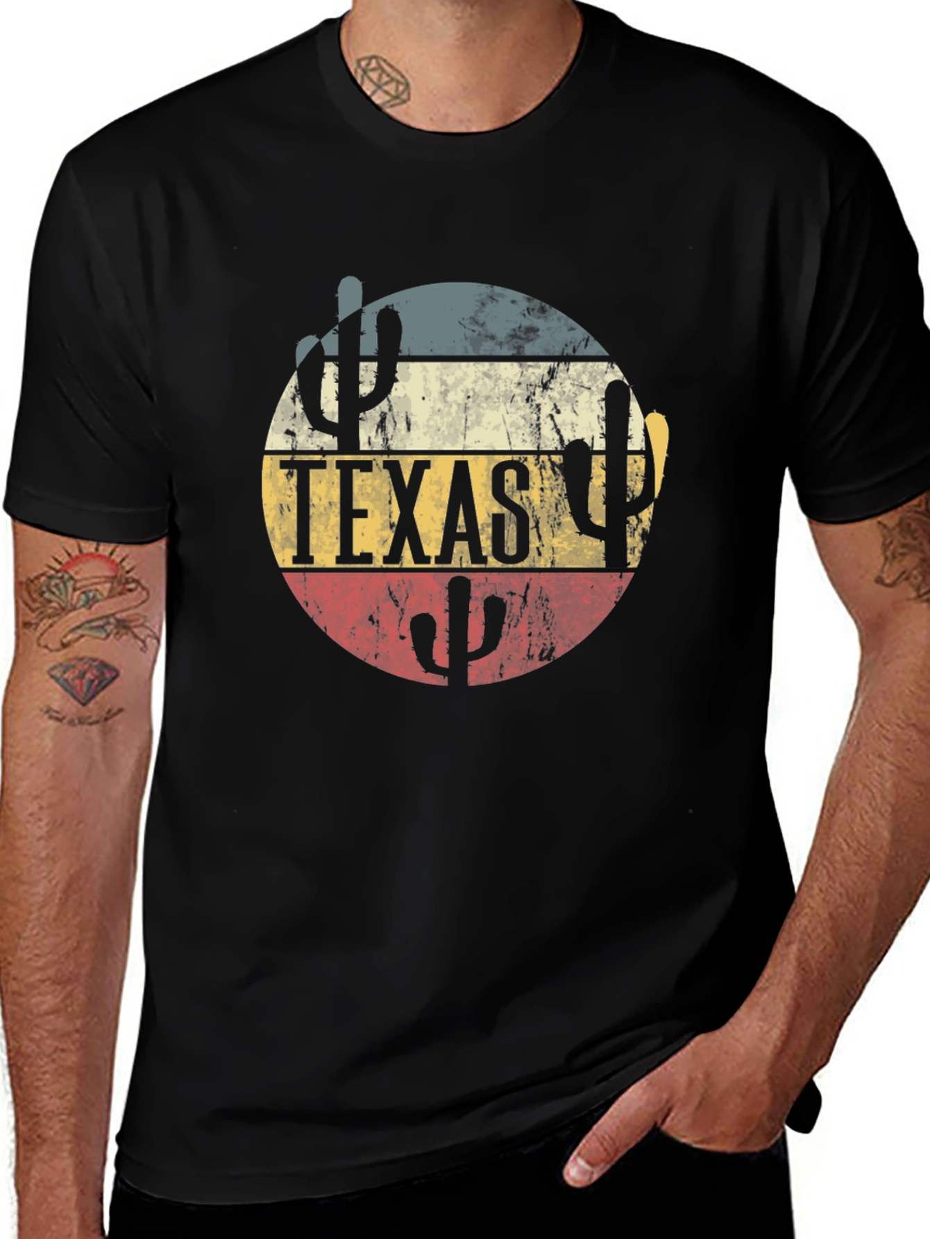 Texas Desert Cactus Graphic T-Shirt