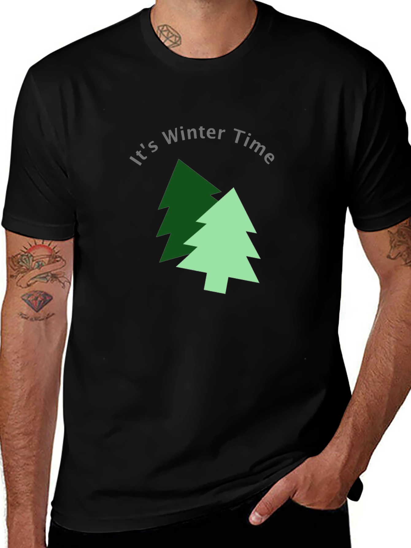 Variant 3 of It's Winter Time - Graphic Print Tee