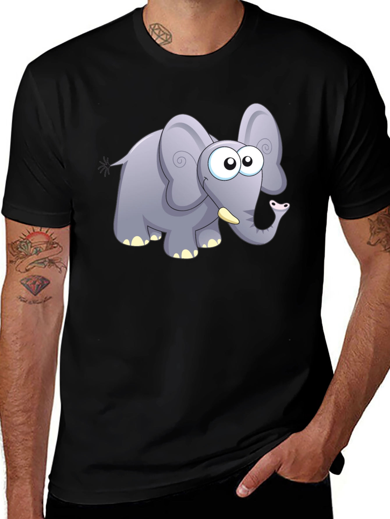 Variant 23 of Cartoon Elephant Graphic T-Shirt