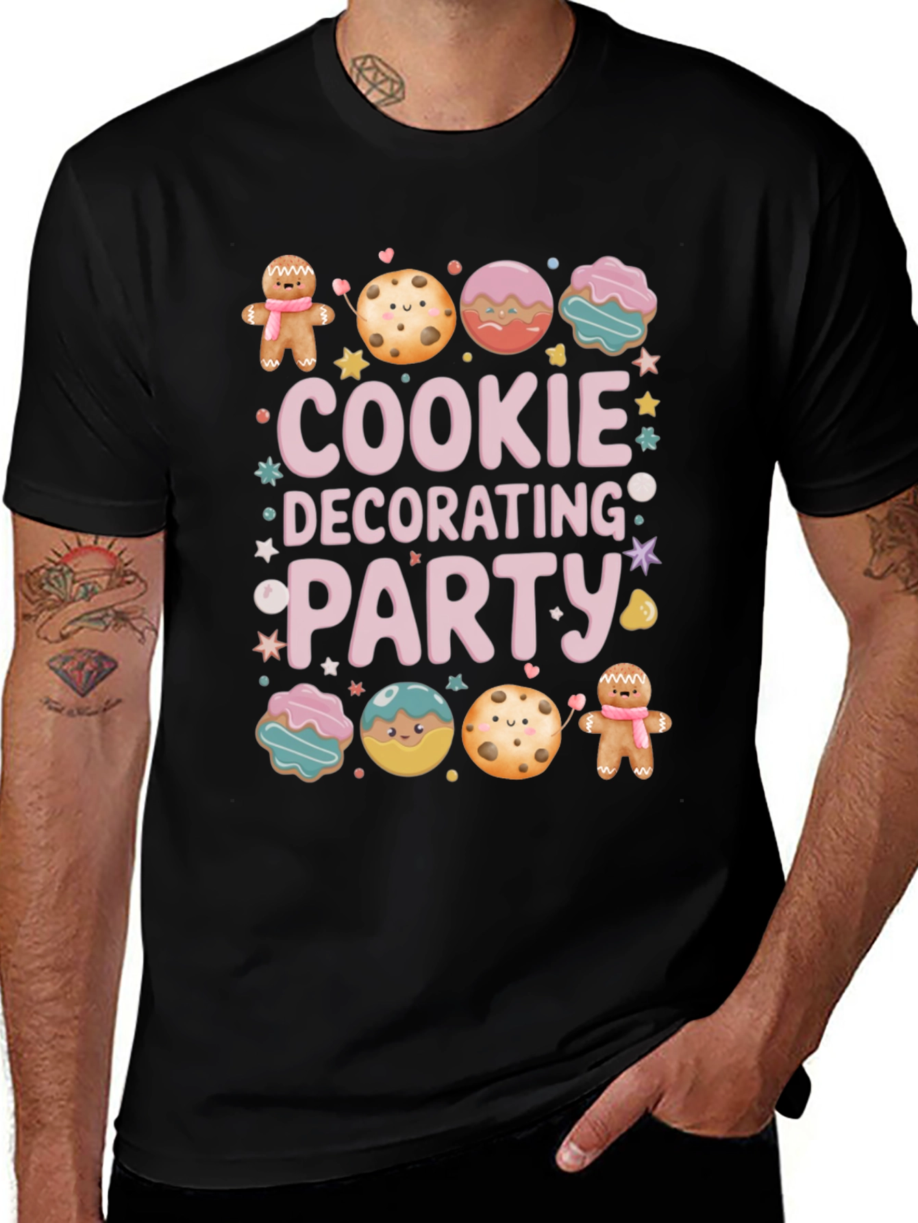 Black Cookie Decorating Party T-Shirt main image