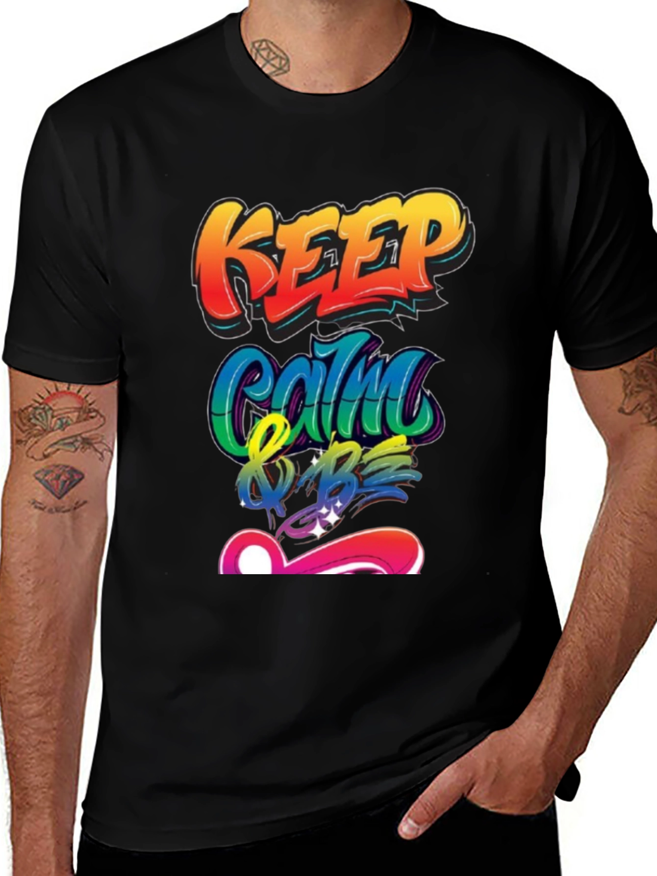 Variant 5 of Keep Calm & Be T-Shirt - Graffiti Style Tee