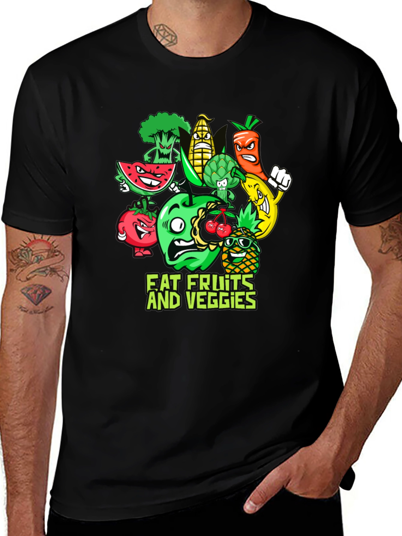 Variant 22 of Eat Fruits and Veggies Graphic Tee