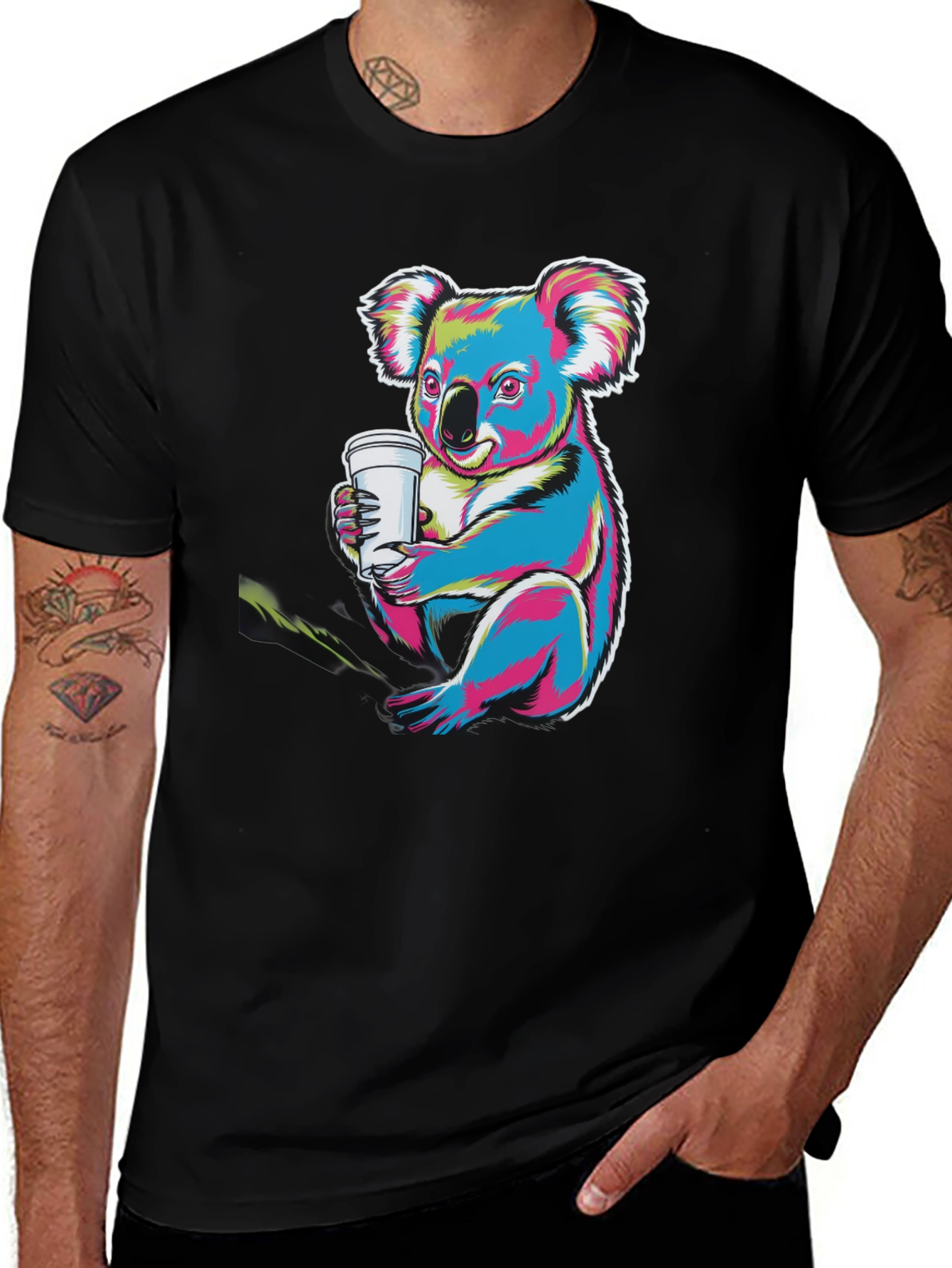 Variant 16 of Cool Koala Coffee T-Shirt - Unique Graphic Tee