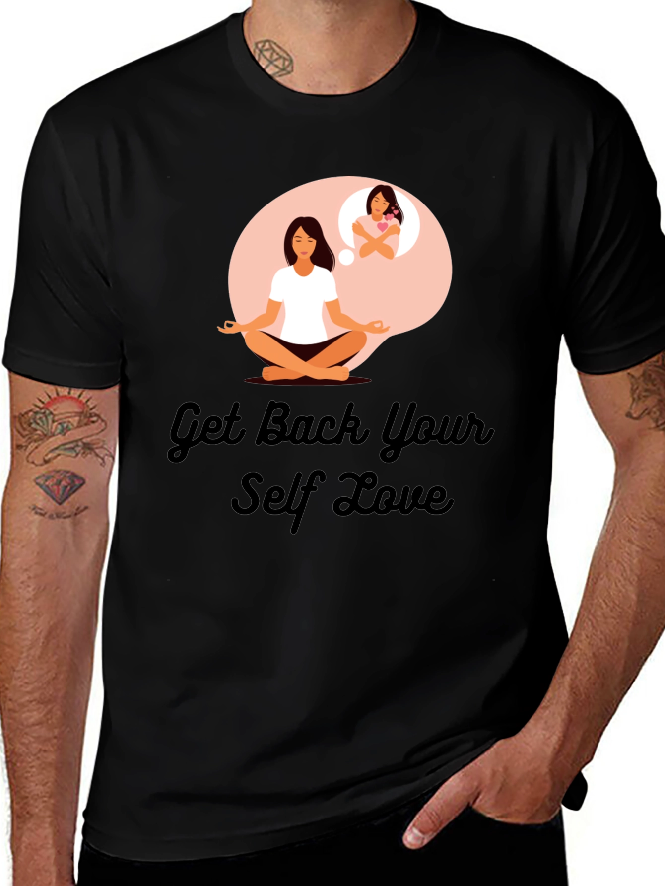 Variant 29 of Self Love Graphic Tee - Meditate On It T-Shirt