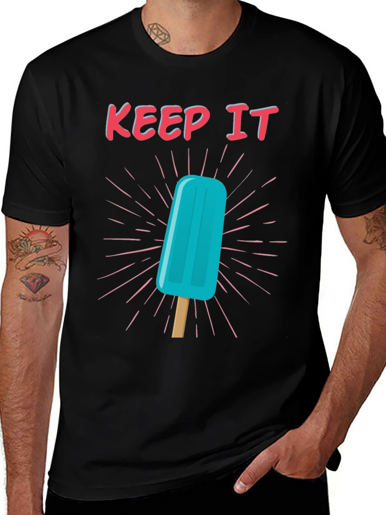 Variant 23 of Keep It Cool Popsicle Graphic Tee - Black