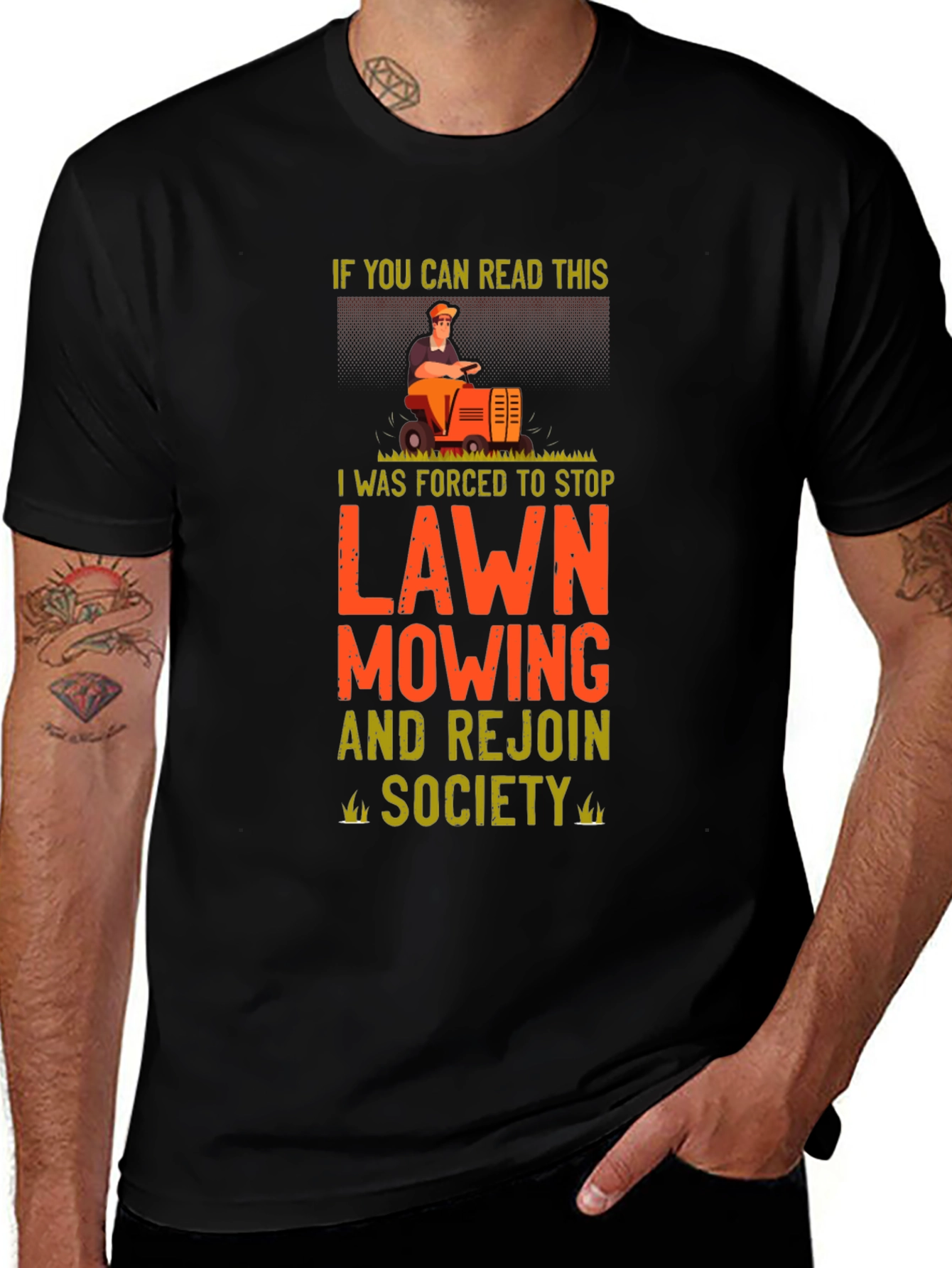 Variant 25 of Funny Lawn Mowing T-Shirt