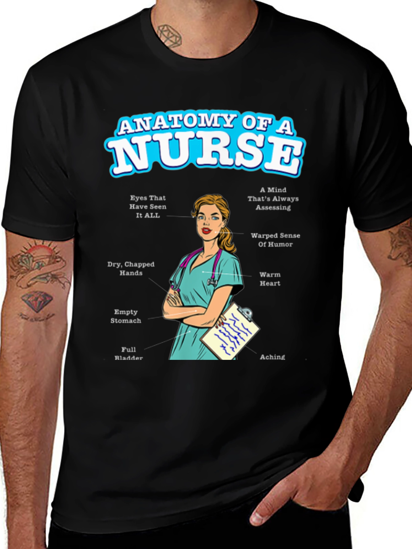 Variant 9 of Anatomy of a Nurse T-Shirt - Funny Nurse Gift