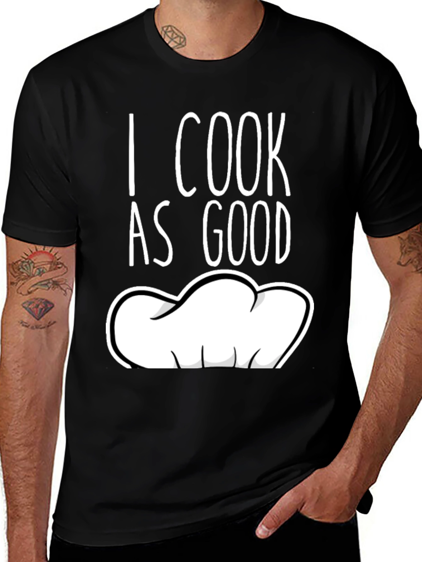 Variant 22 of I Cook As Good T-Shirt - Chef's Hat Graphic Tee
