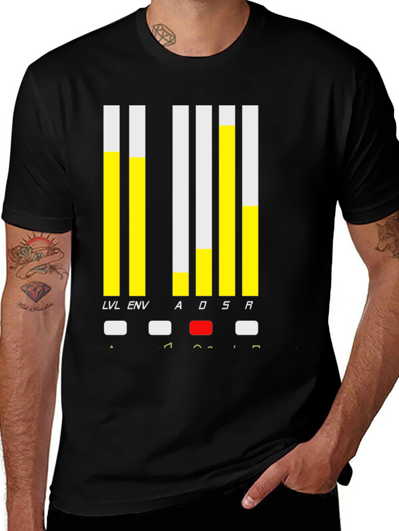 Variant 30 of Synthesizer ADSR T-Shirt - Electronic Music Tee