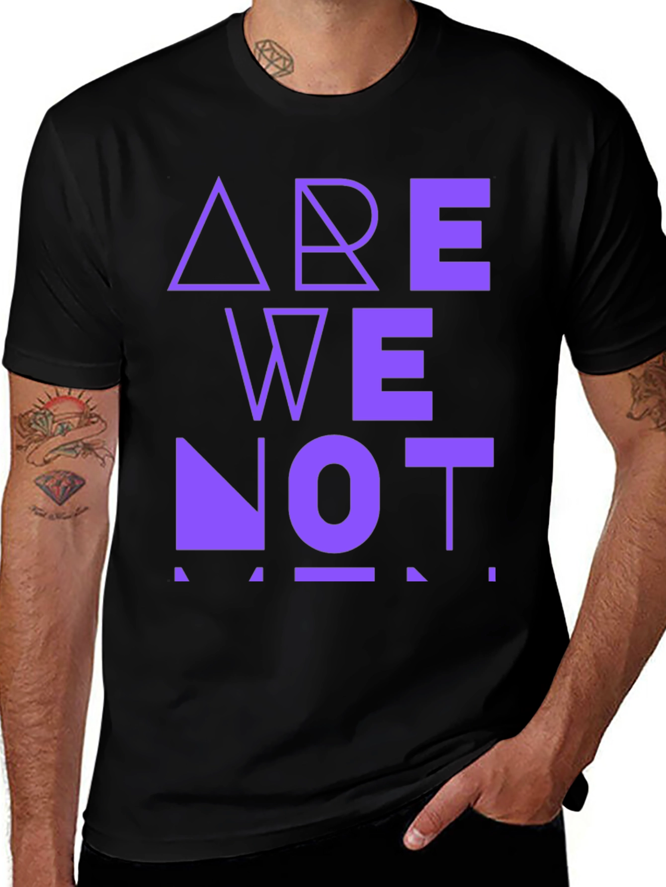 Variant 7 of Deconstructed Are We Not Men Black Tee