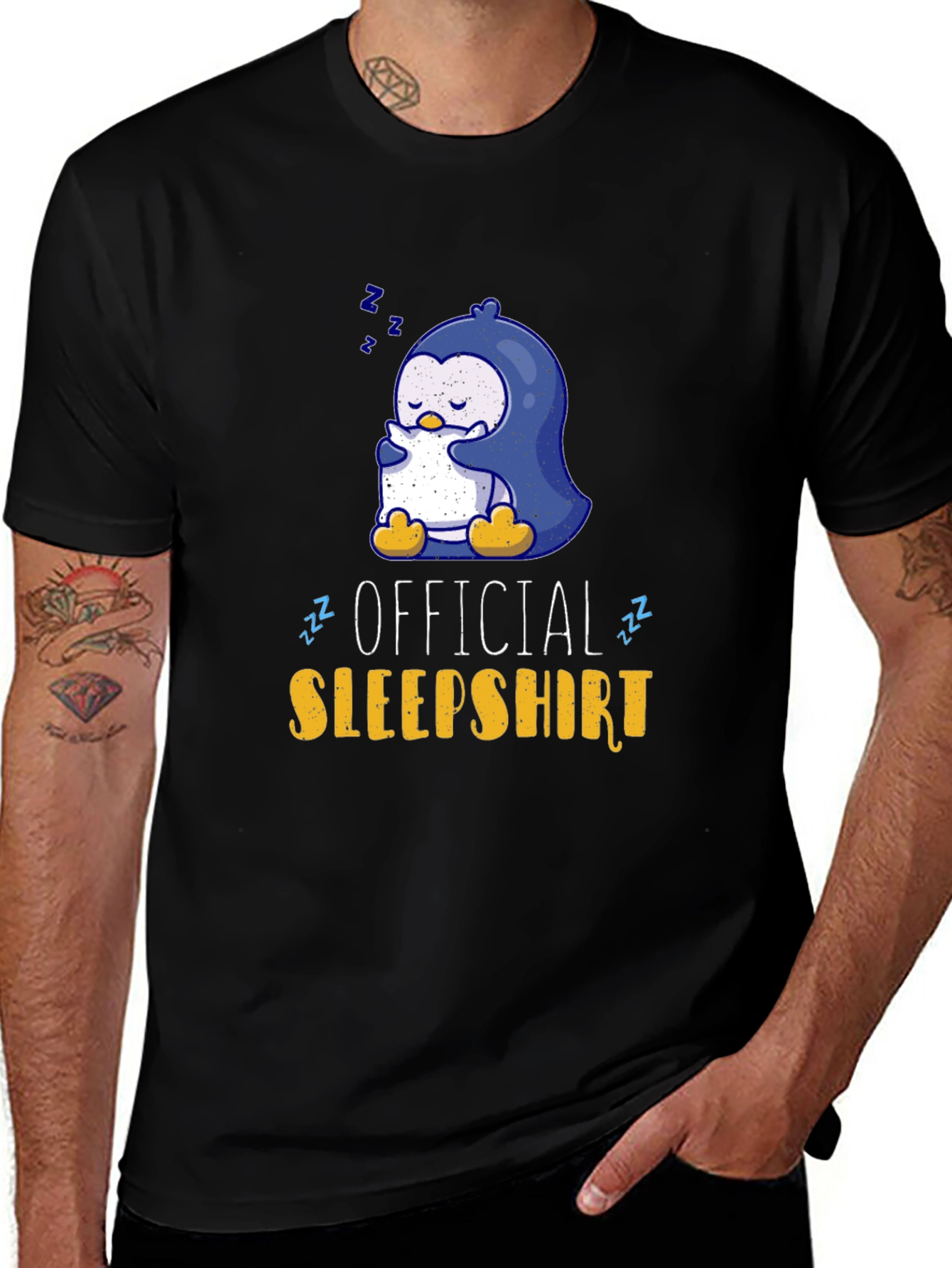 Variant 4 of Official Sleepshirt Black Penguin T-Shirt
