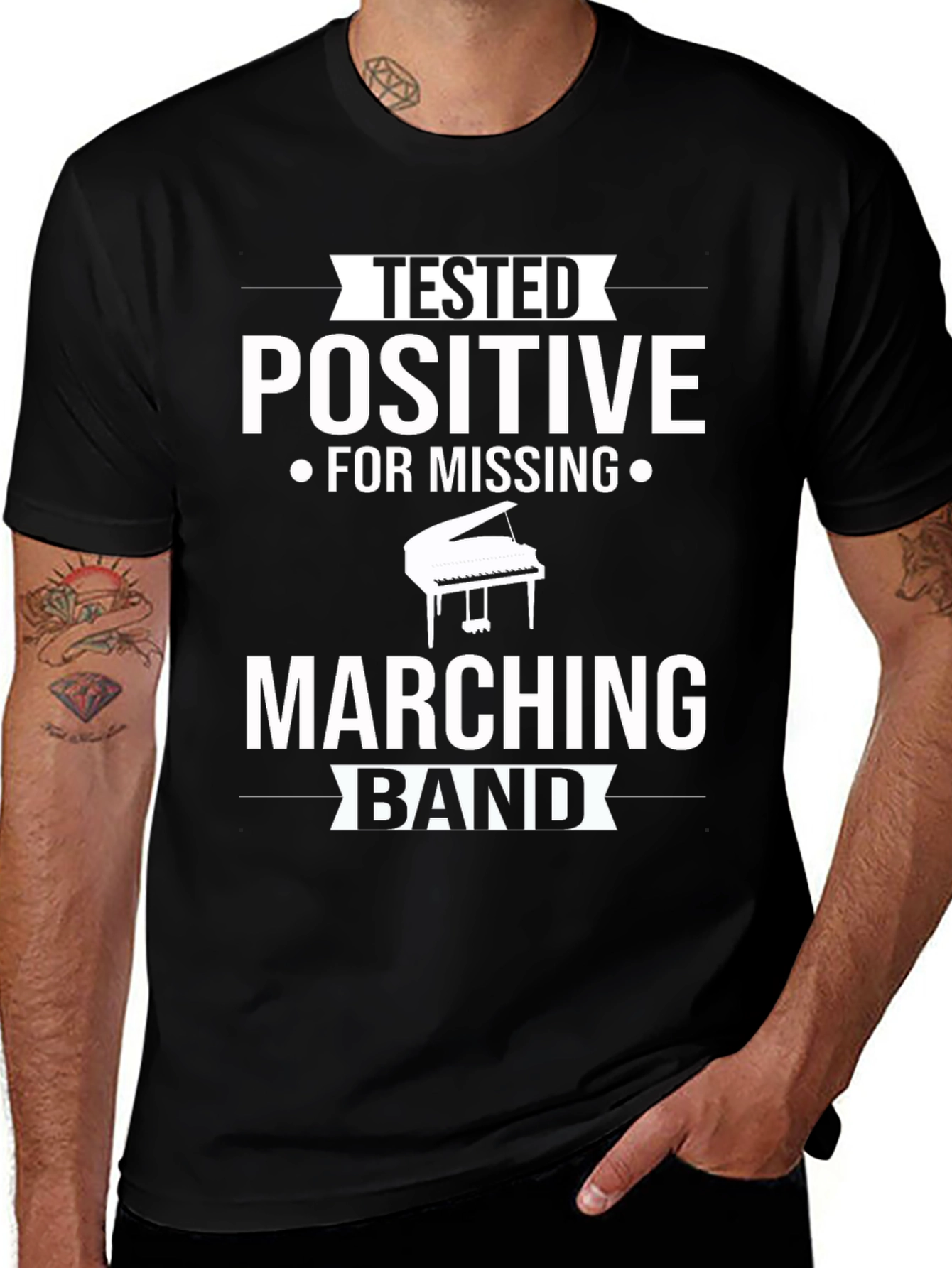 Variant 30 of Tested Positive Missing Marching Band T-Shirt