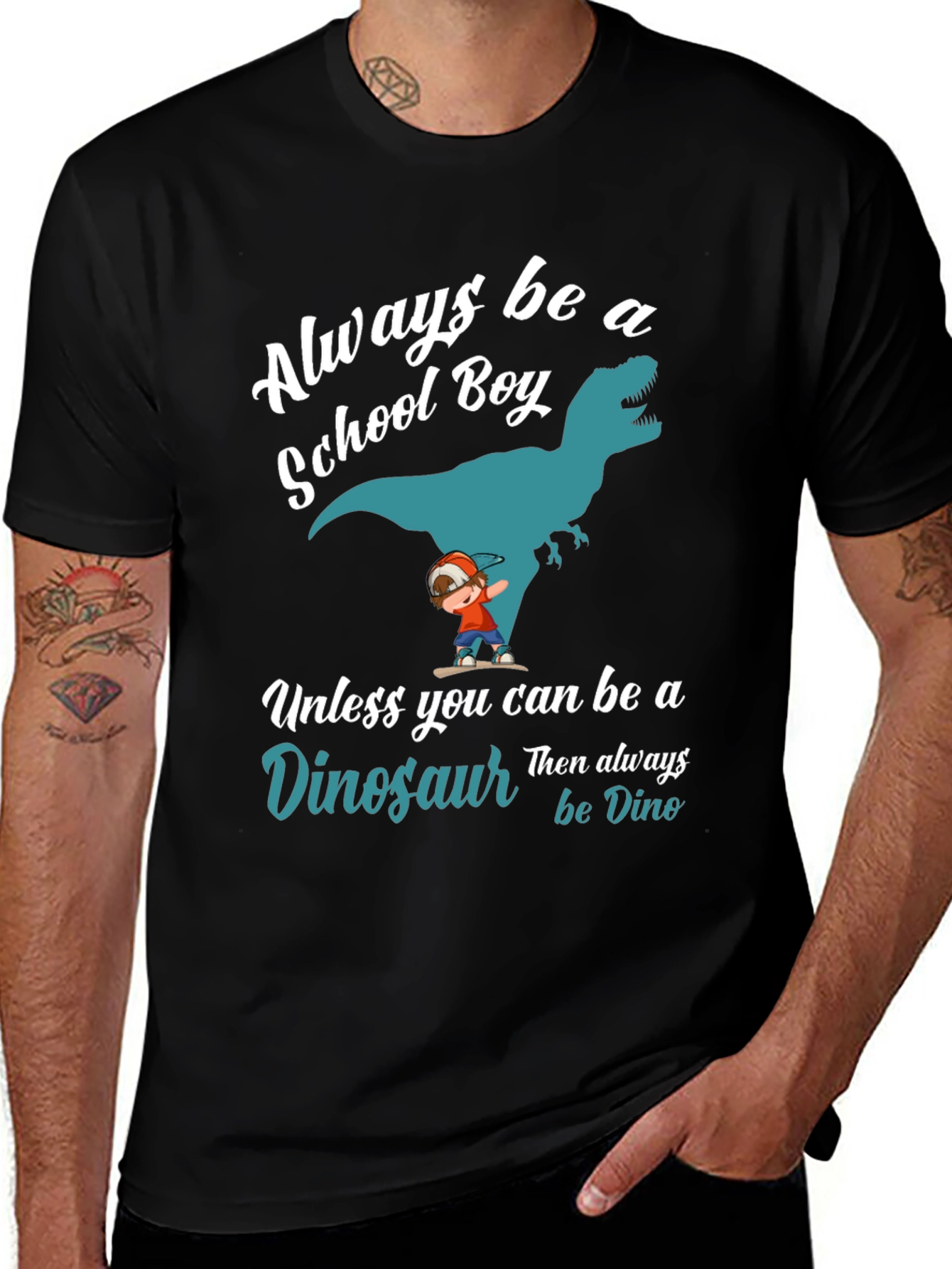 Variant 10 of Always Be A School Boy Dinosaur Graphic T-Shirt