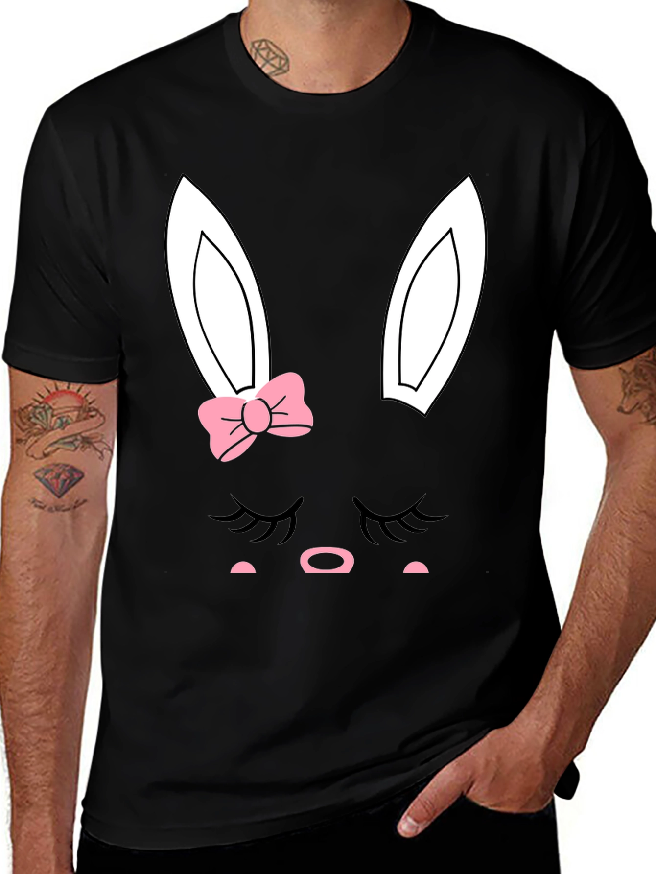 Variant 4 of Cute Easter Bunny Face Graphic Tee