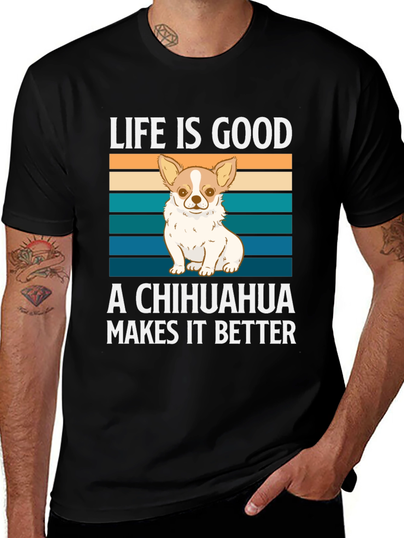 Variant 24 of Life is Good Chihuahua T-Shirt