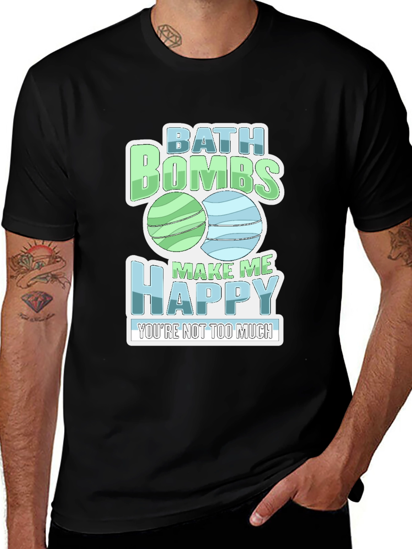 Variant 27 of Bath Bombs Make Me Happy Graphic Tee