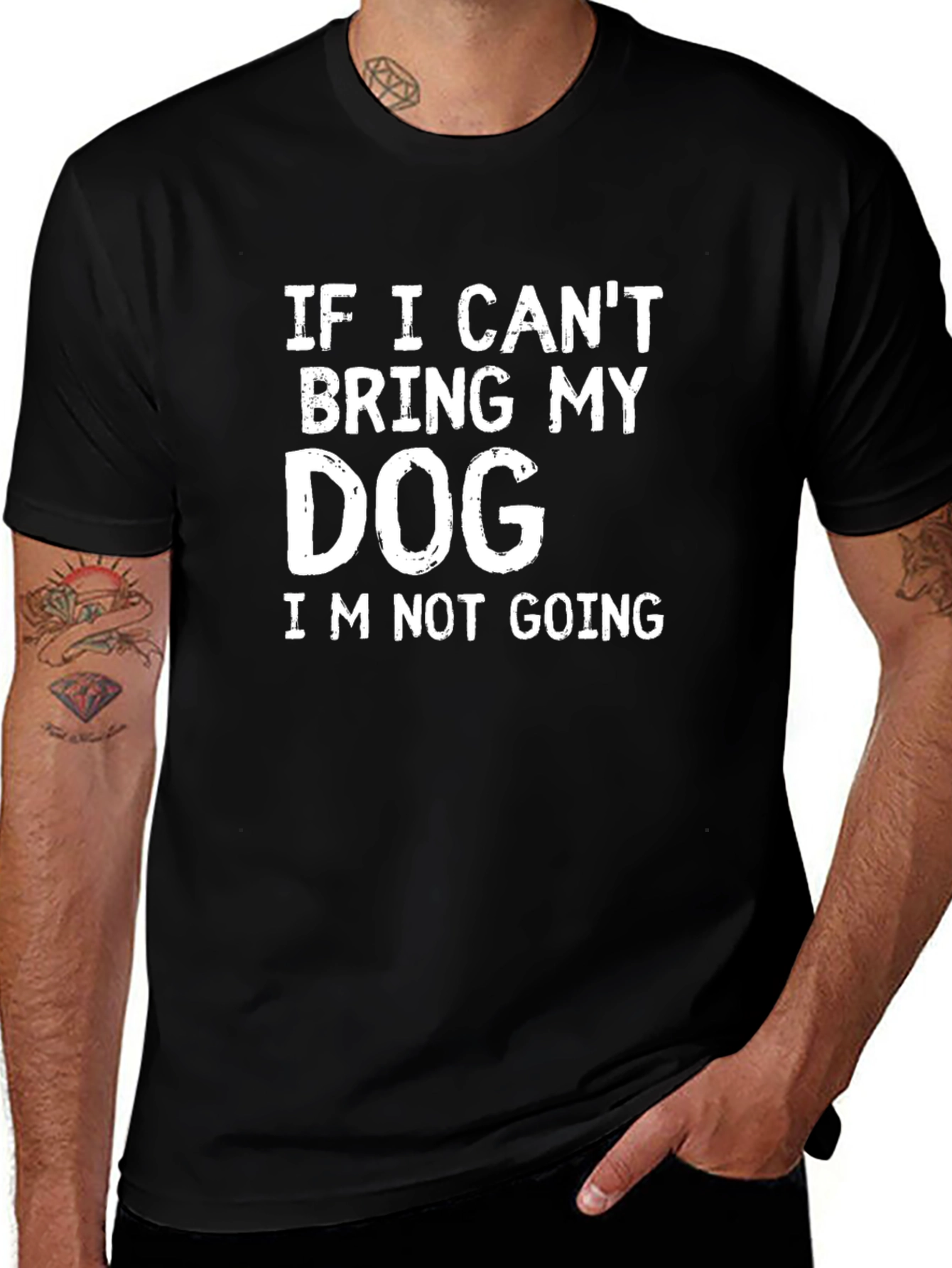 Variant 29 of Dog Lover T-Shirt: "If I Can't Bring My Dog..."