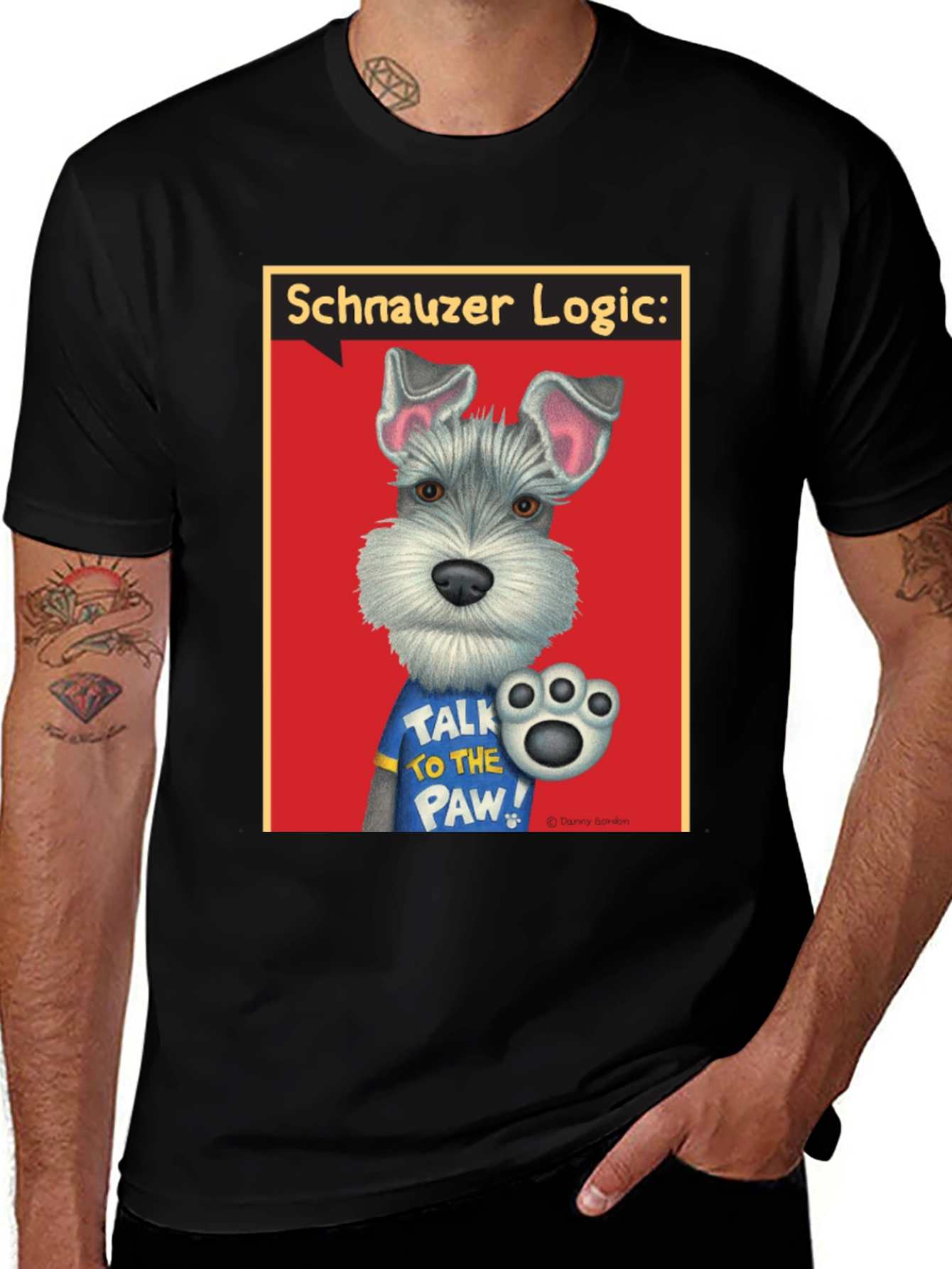 Schnauzer Logic T-Shirt - 'Talk to the Paw' Tee