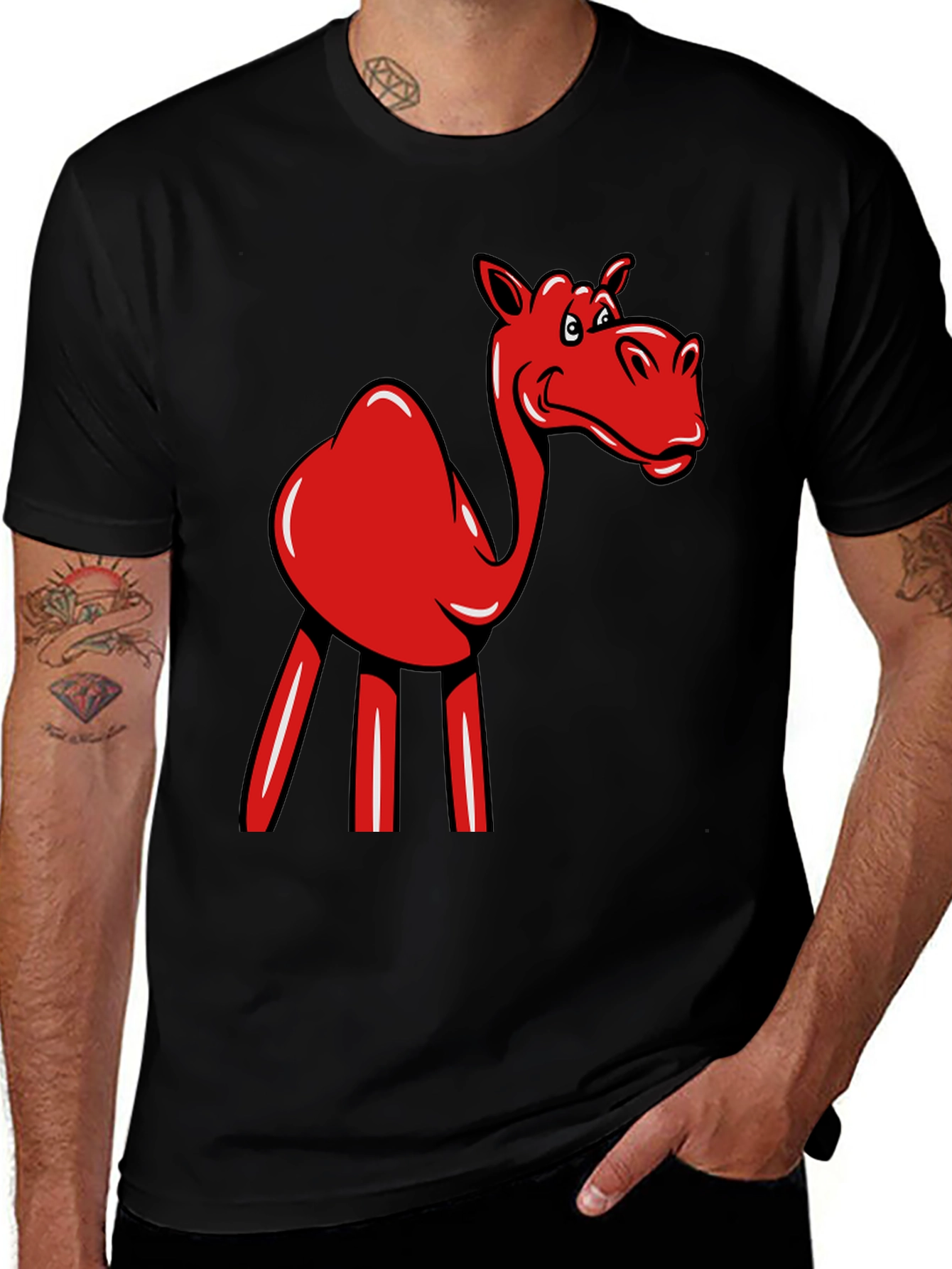 Variant 18 of Red Camel Graphic Tee - Novelty Fun Shirt