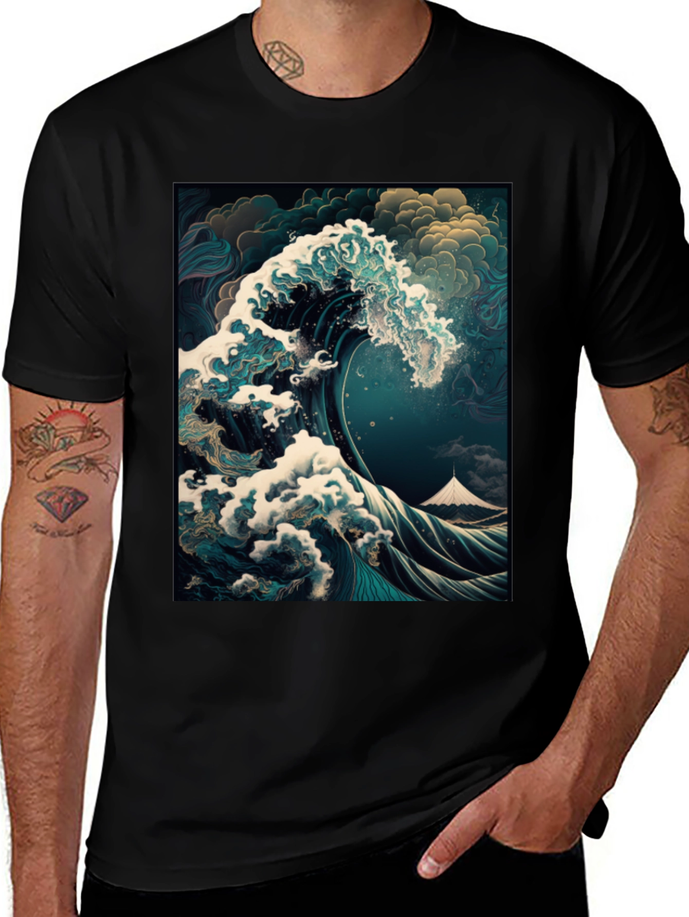 Variant 23 of Great Wave Graphic Tee
