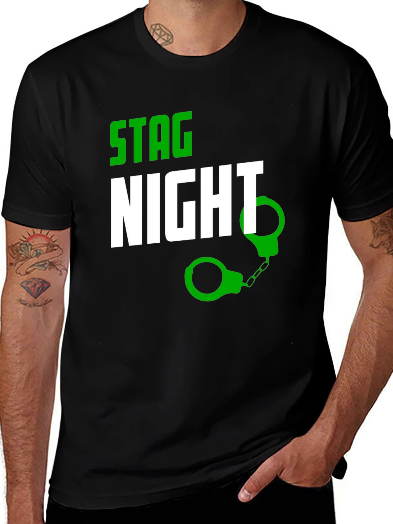Variant 4 of Stag Night Graphic Tee - Party Ready!