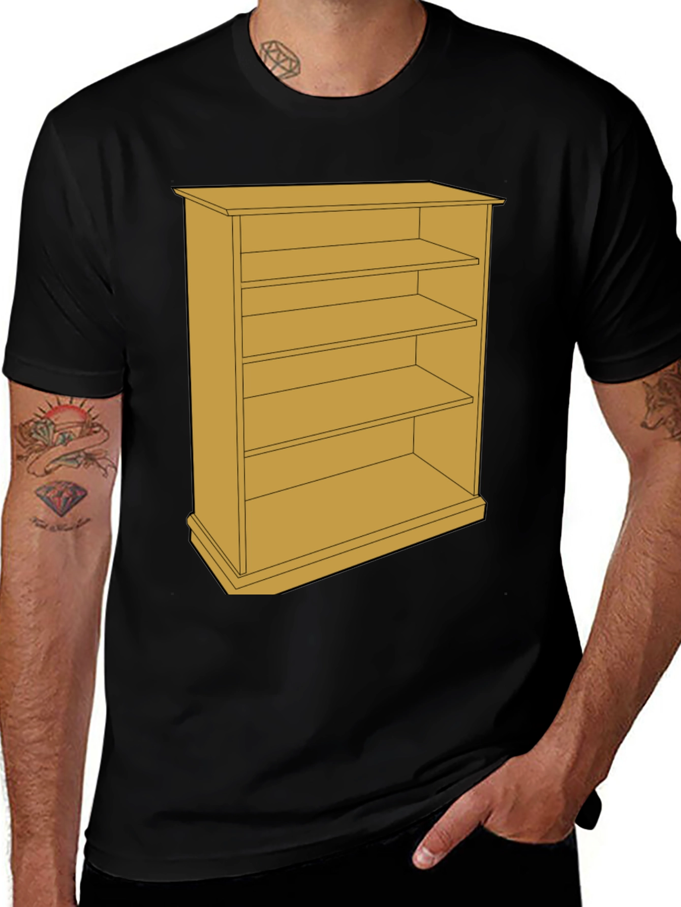 Variant 11 of Bookshelf T-Shirt - Stylish and Unique Design