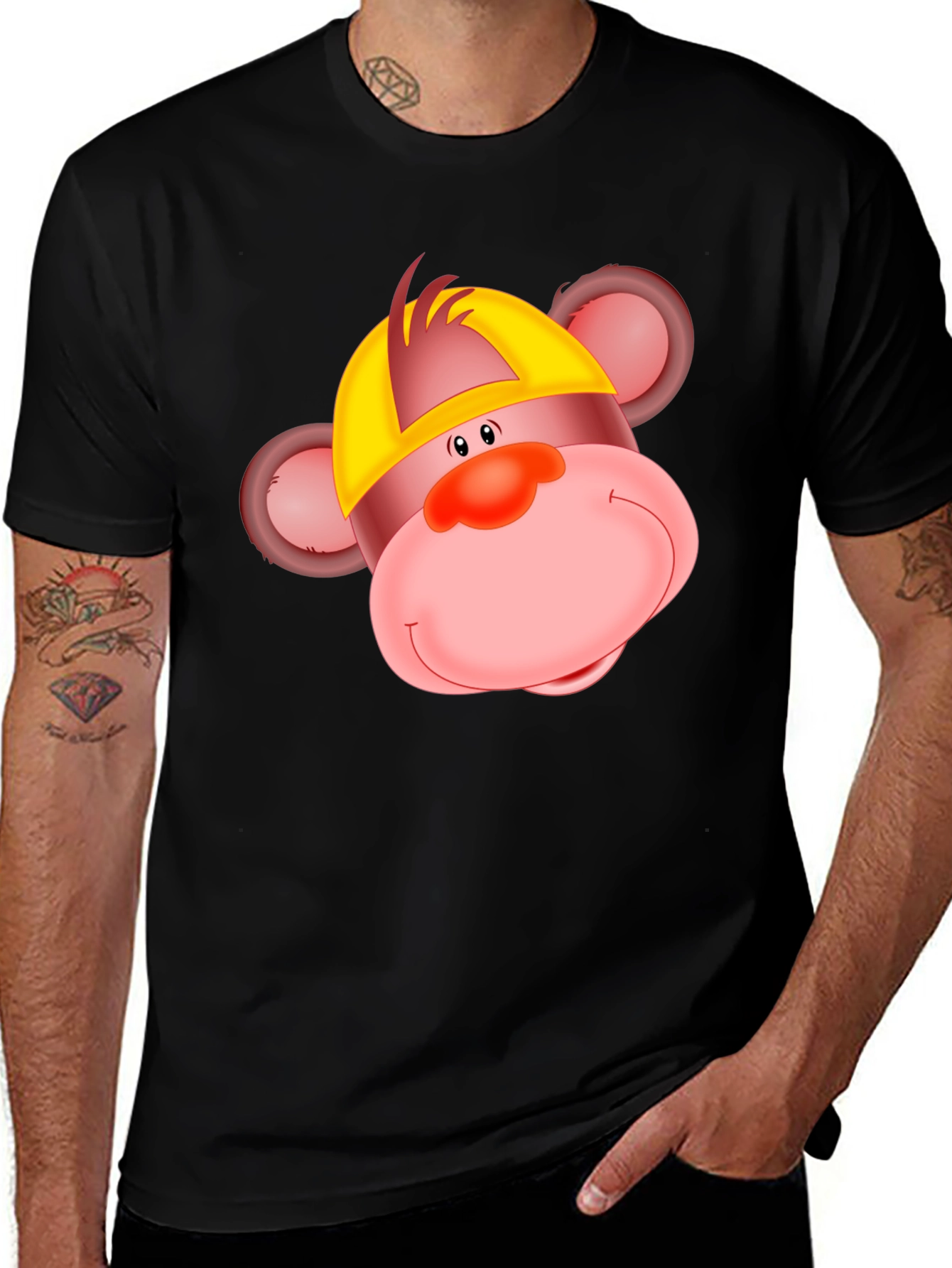Variant 13 of Funny Monkey Graphic Tee - Quirky Cartoon T-Shirt