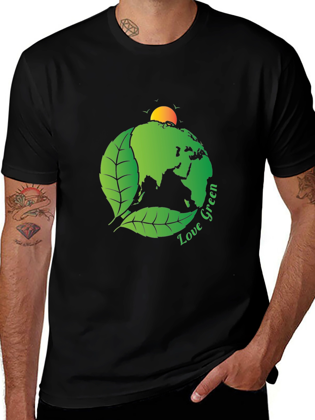 Variant 12 of Love Green Earth Graphic Tee - Eco-Friendly Design