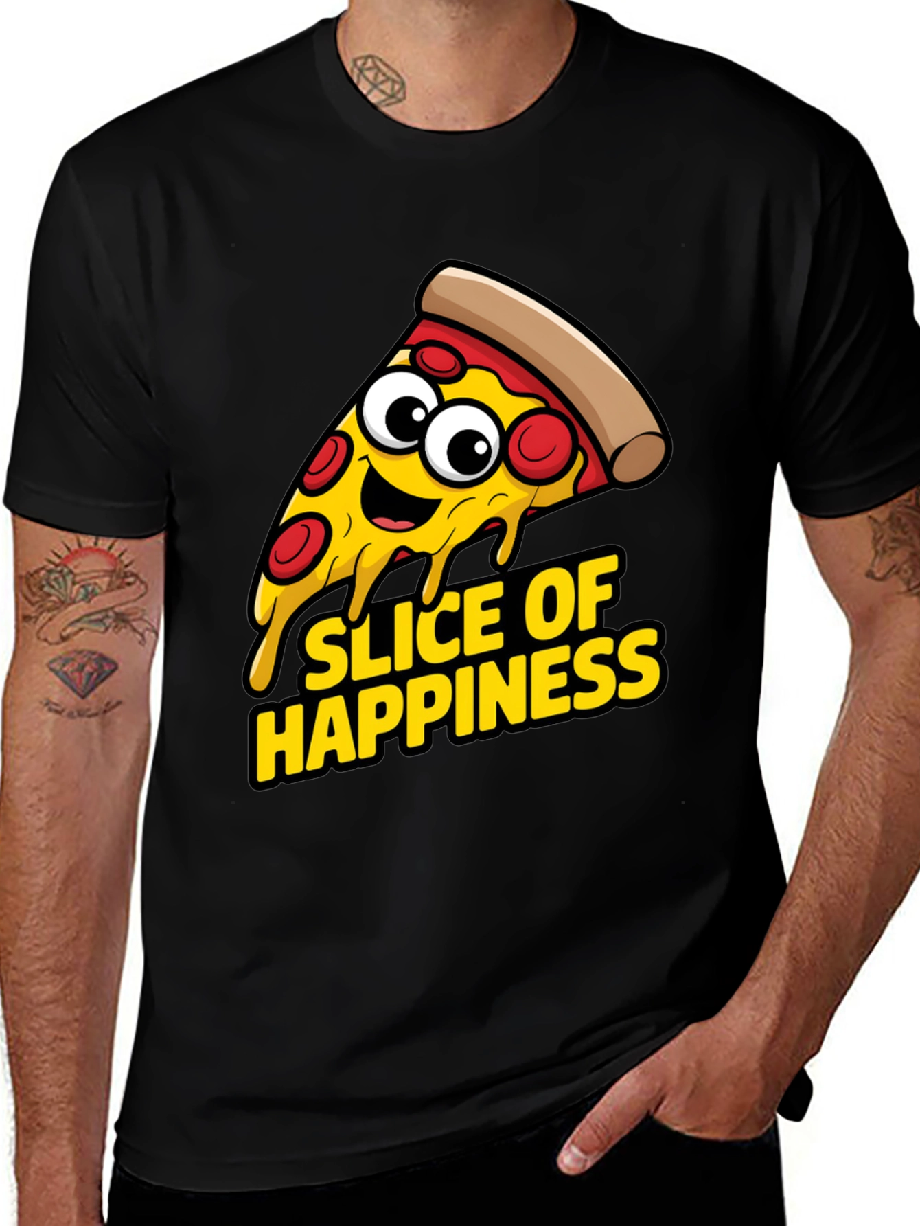 Variant 2 of Slice of Happiness T-Shirt - Pizza Lover Apparel