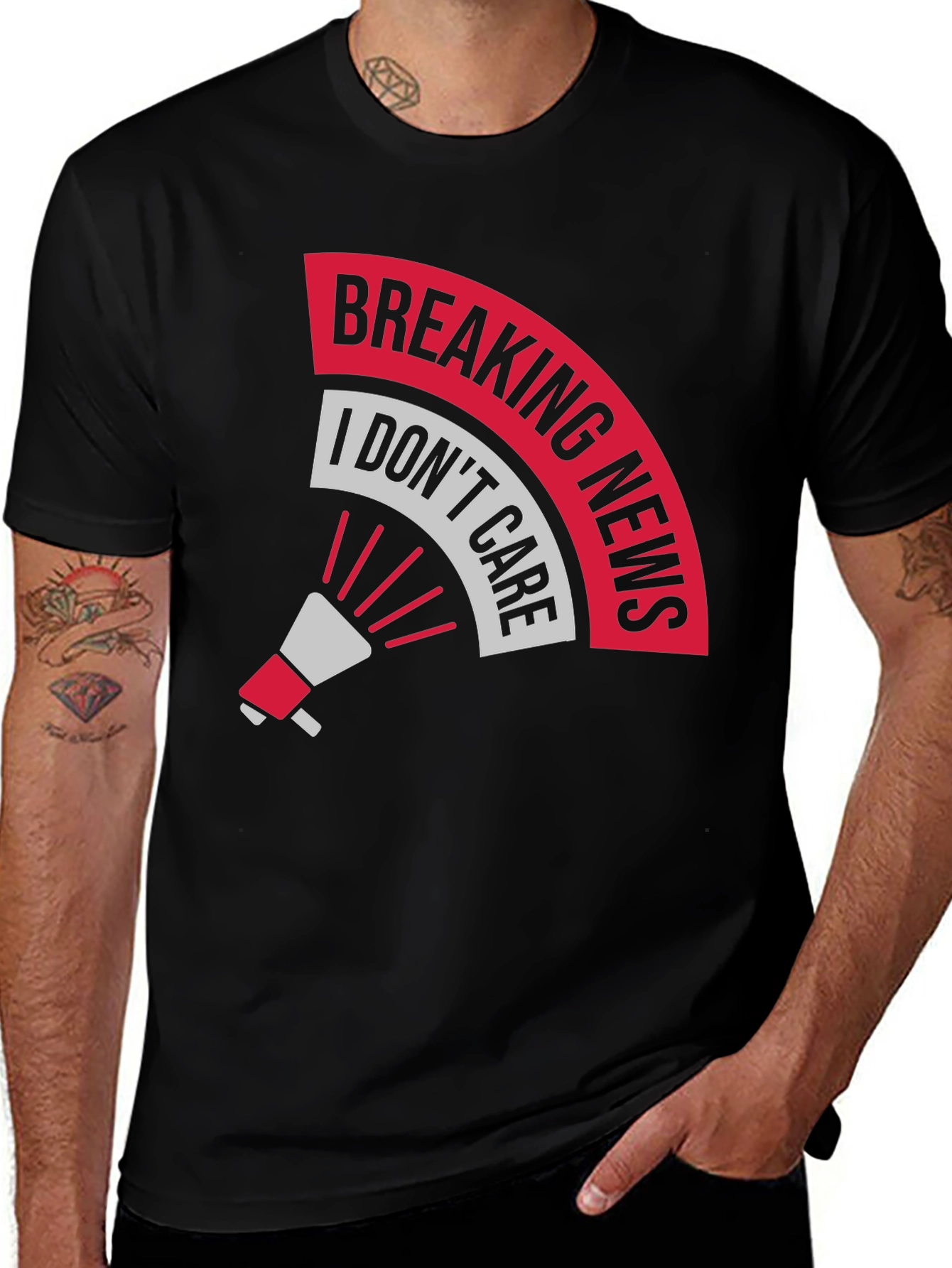 Variant 16 of Breaking News I Don't Care T-Shirt