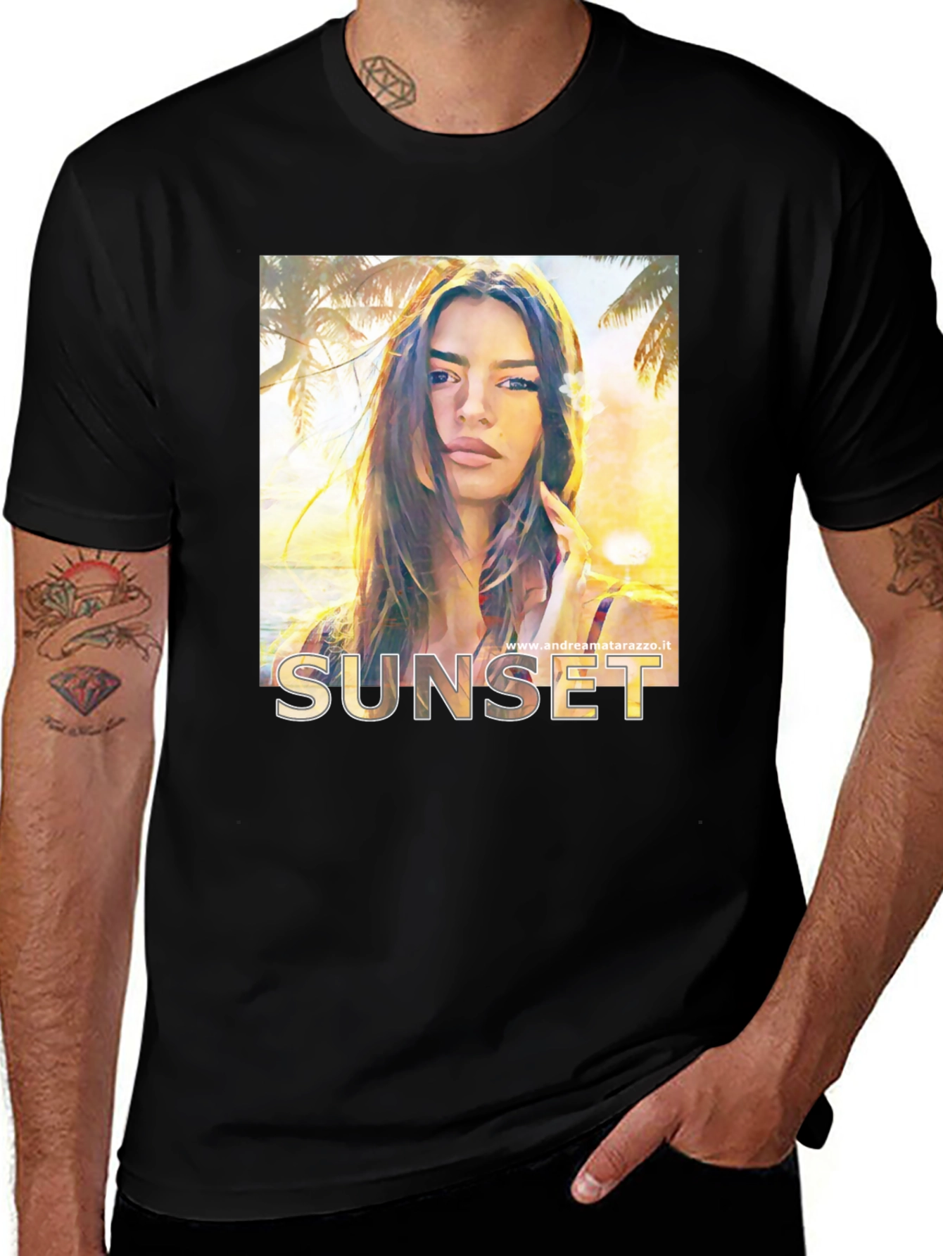 Variant 8 of Sunset Woman Graphic Tee - Relaxed Fit