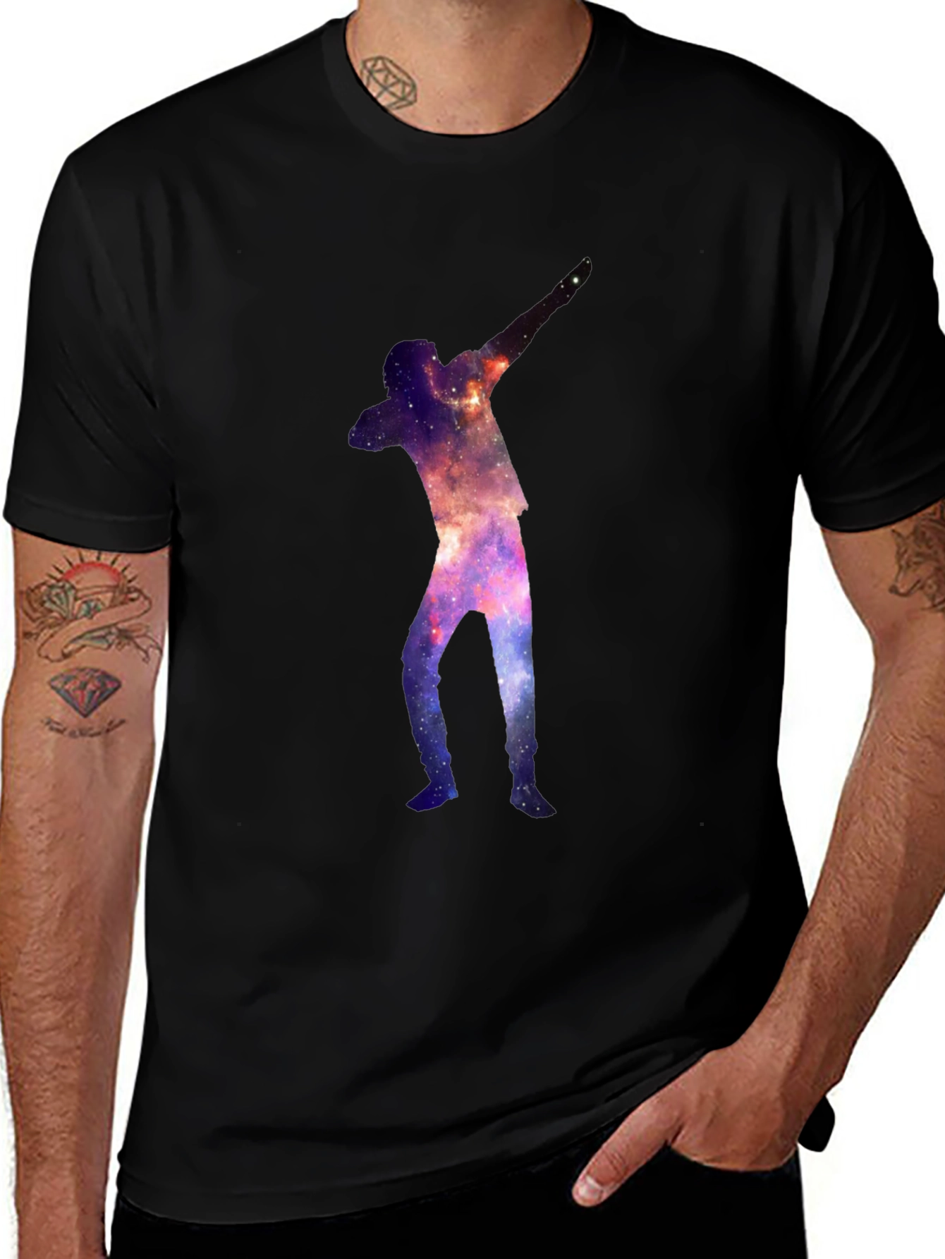 Variant 7 of Galaxy Dab Tee - Trendy Graphic T-Shirt