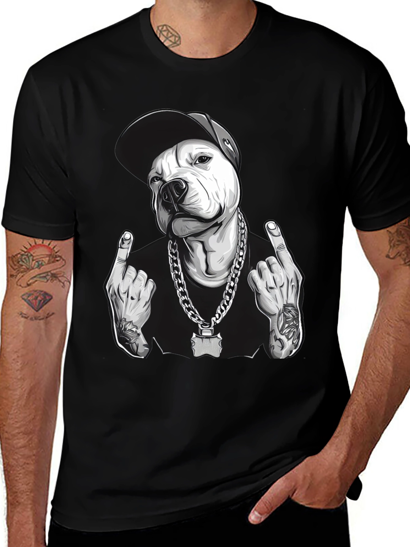 Variant 8 of Gangster Dog Graphic T-Shirt