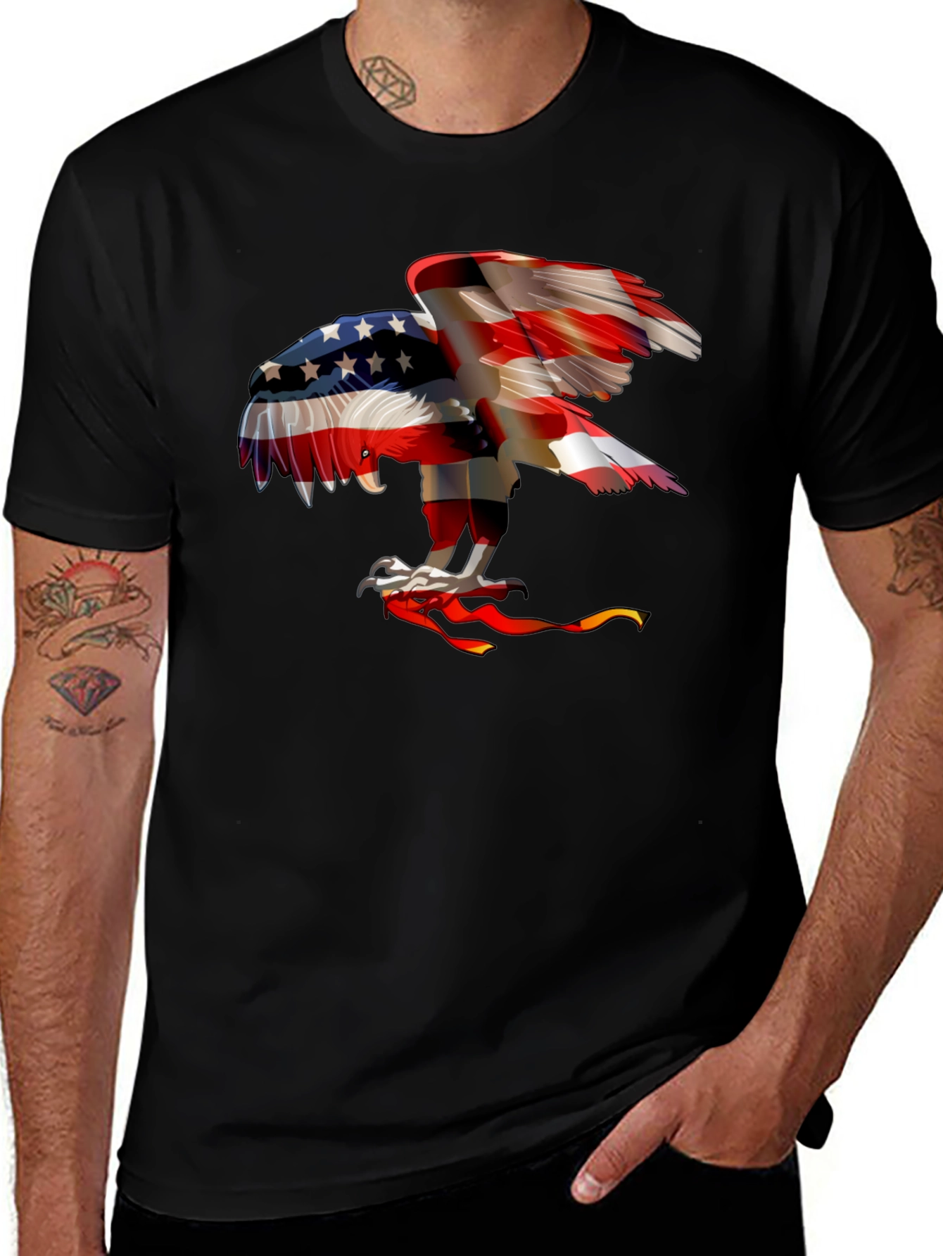 Variant 20 of American Eagle Flag Graphic T-Shirt