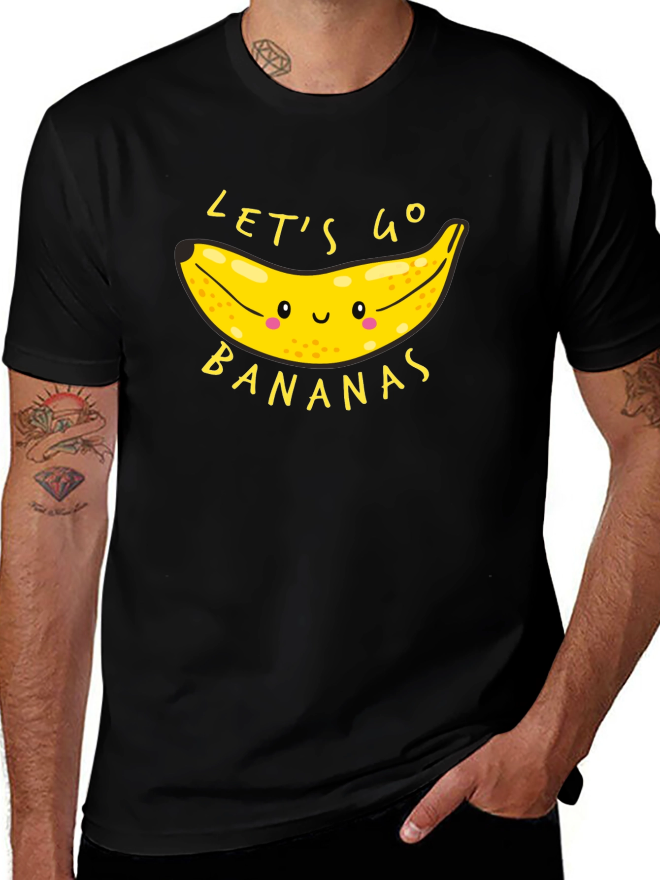 Variant 23 of Let's Go Bananas Graphic Tee - Black