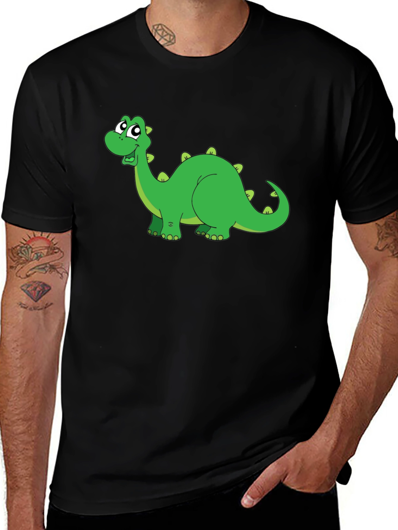 Variant 4 of Dinosaur Graphic Black T-Shirt - Casual Style