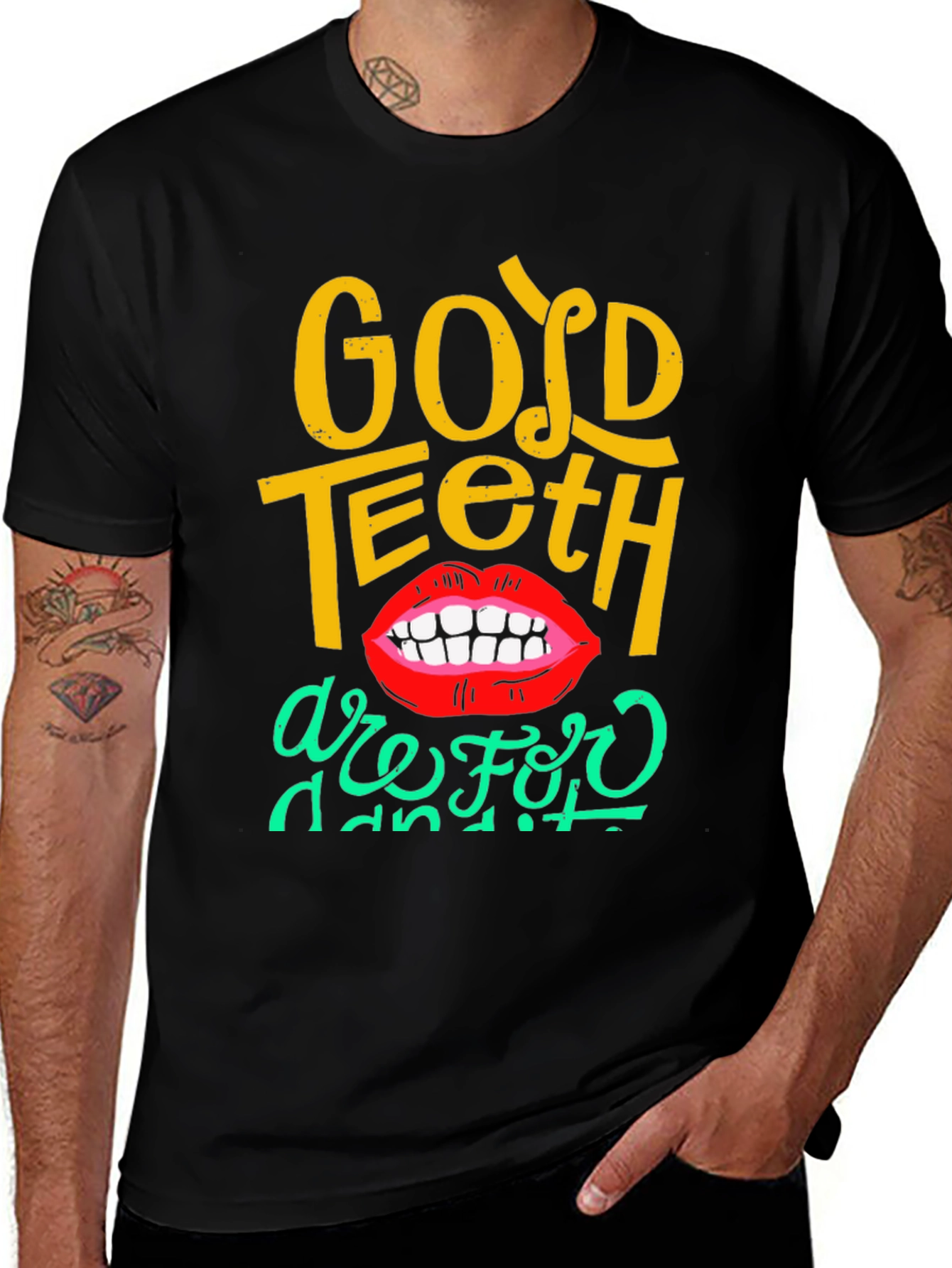 Black Good Teeth T-Shirt - Fun Dental Humor Tee main image