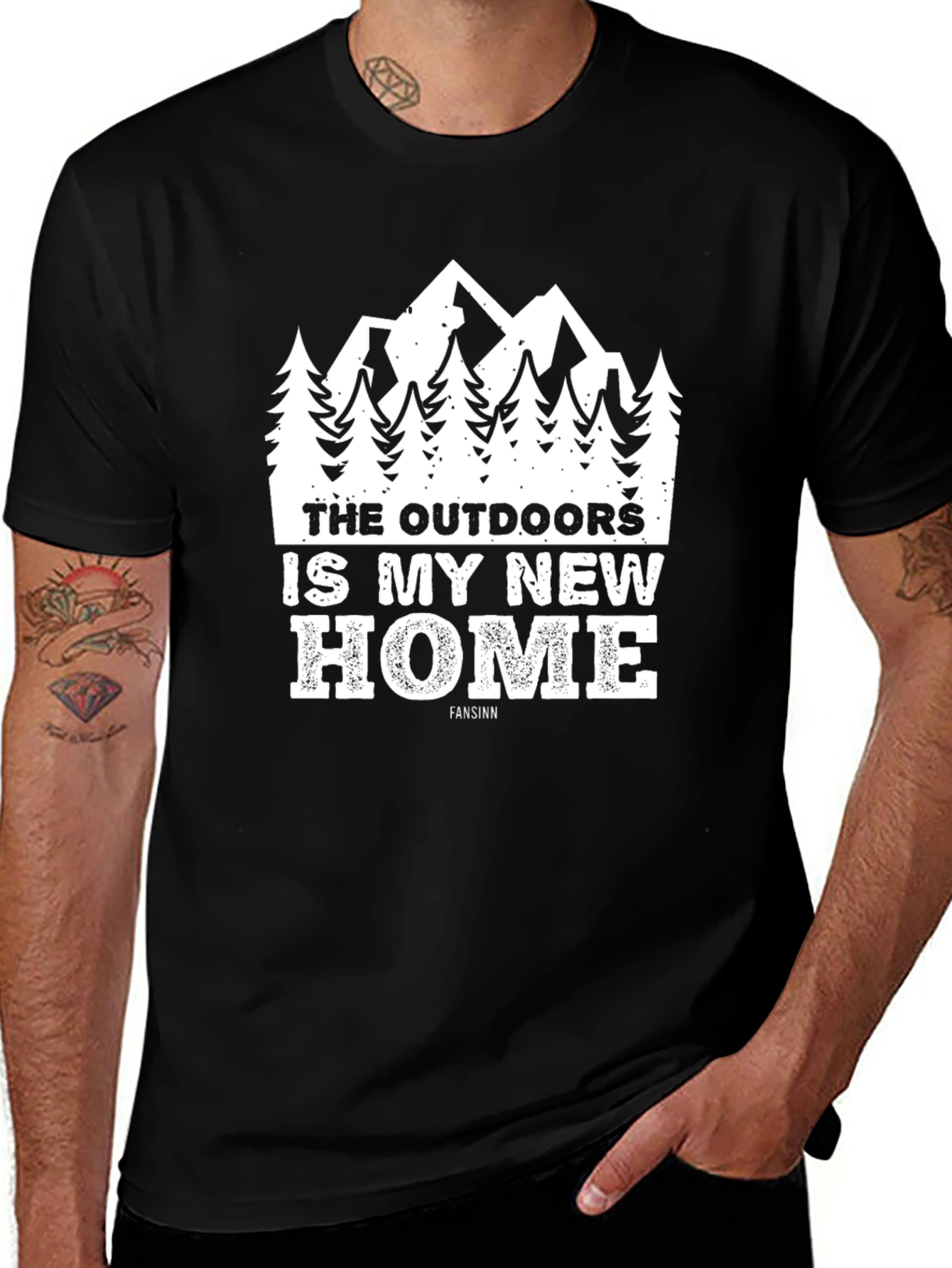 Variant 14 of Outdoors is My Home Graphic Tee