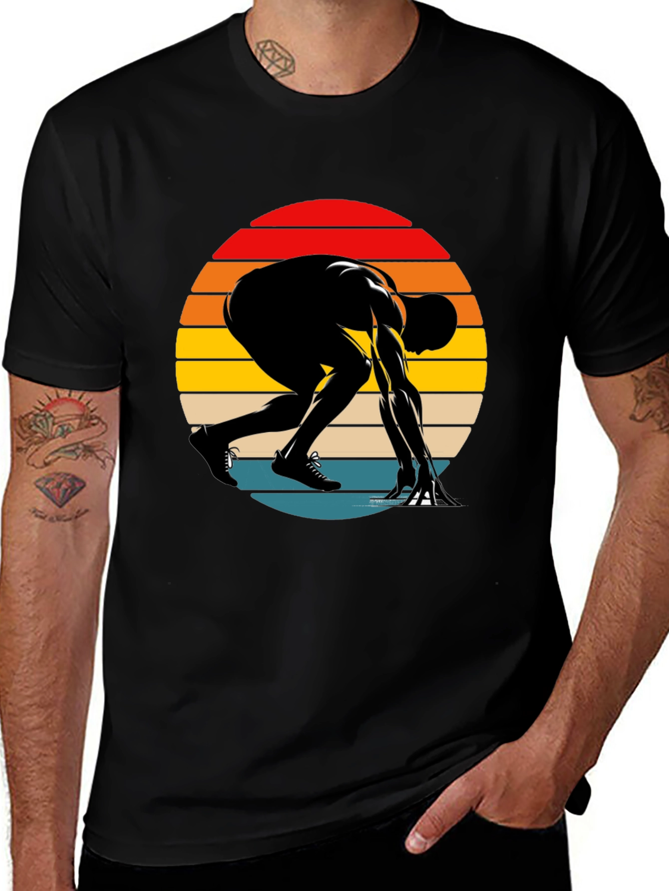 Variant 9 of Retro Runner T-Shirt - Vintage Style Athlete Tee