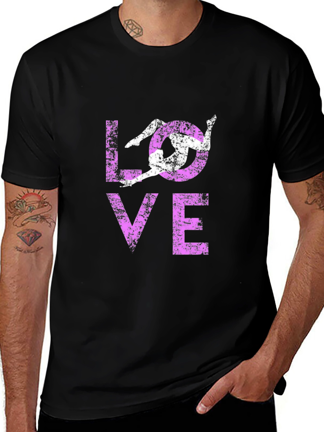Variant 14 of LOVE Gymnastics T-Shirt | Distressed Print