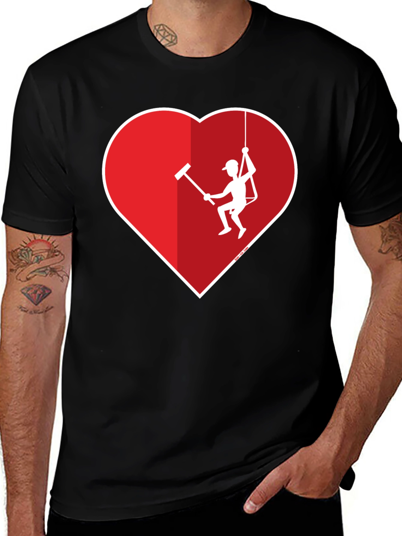 Variant 21 of Heart Window Washer Graphic Tee