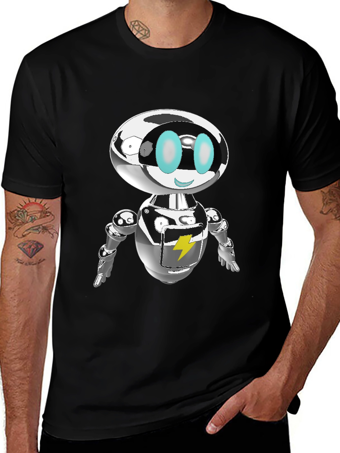 Variant 3 of Retro Robot Graphic Tee - Sci-Fi Cool