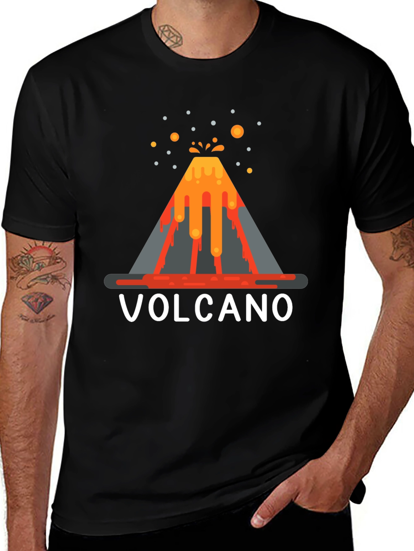 Variant 5 of Volcano Graphic T-Shirt - Lava Explosion Tee