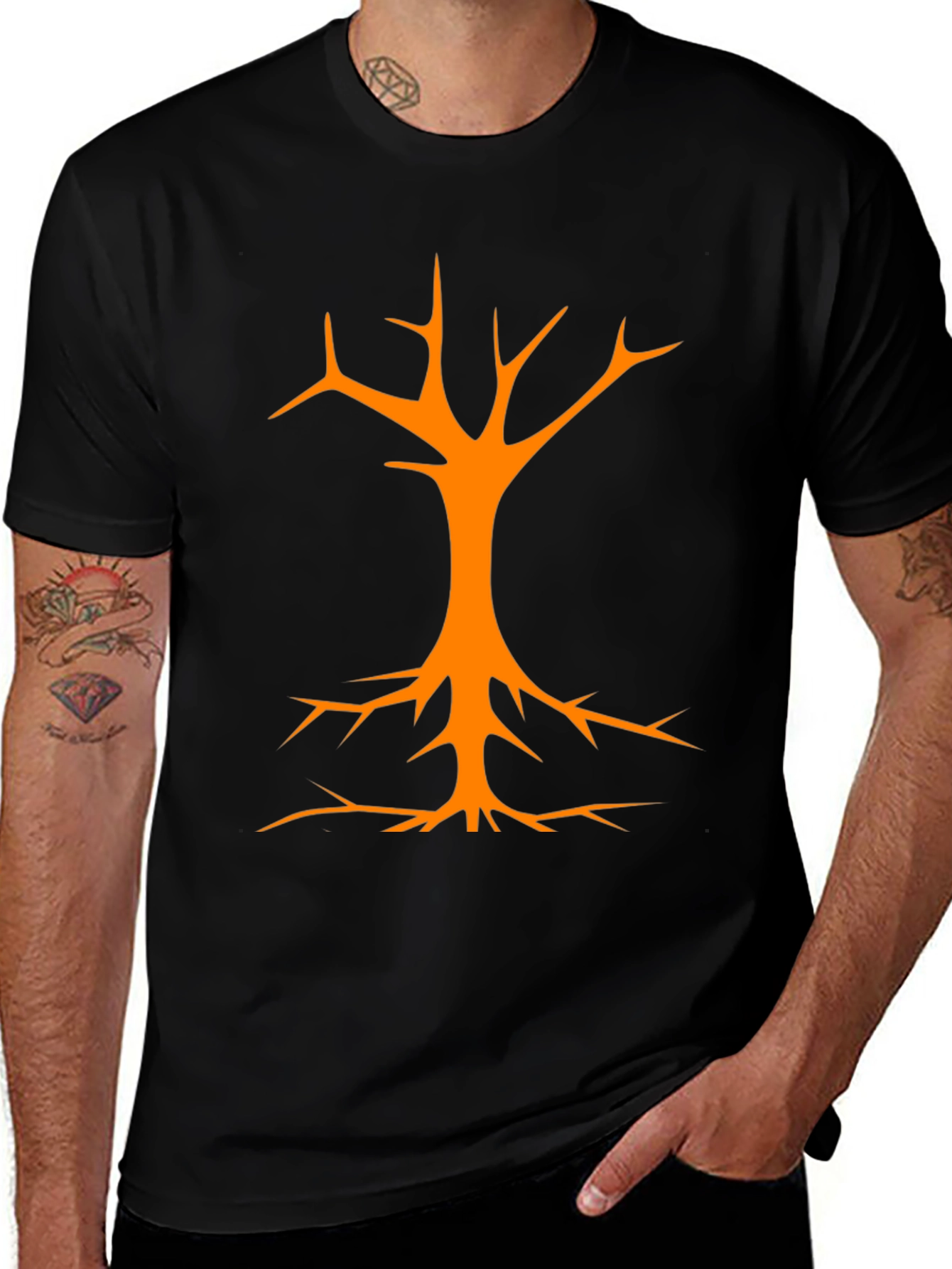 Variant 8 of Tree Silhouette Graphic Tee - Casual Style