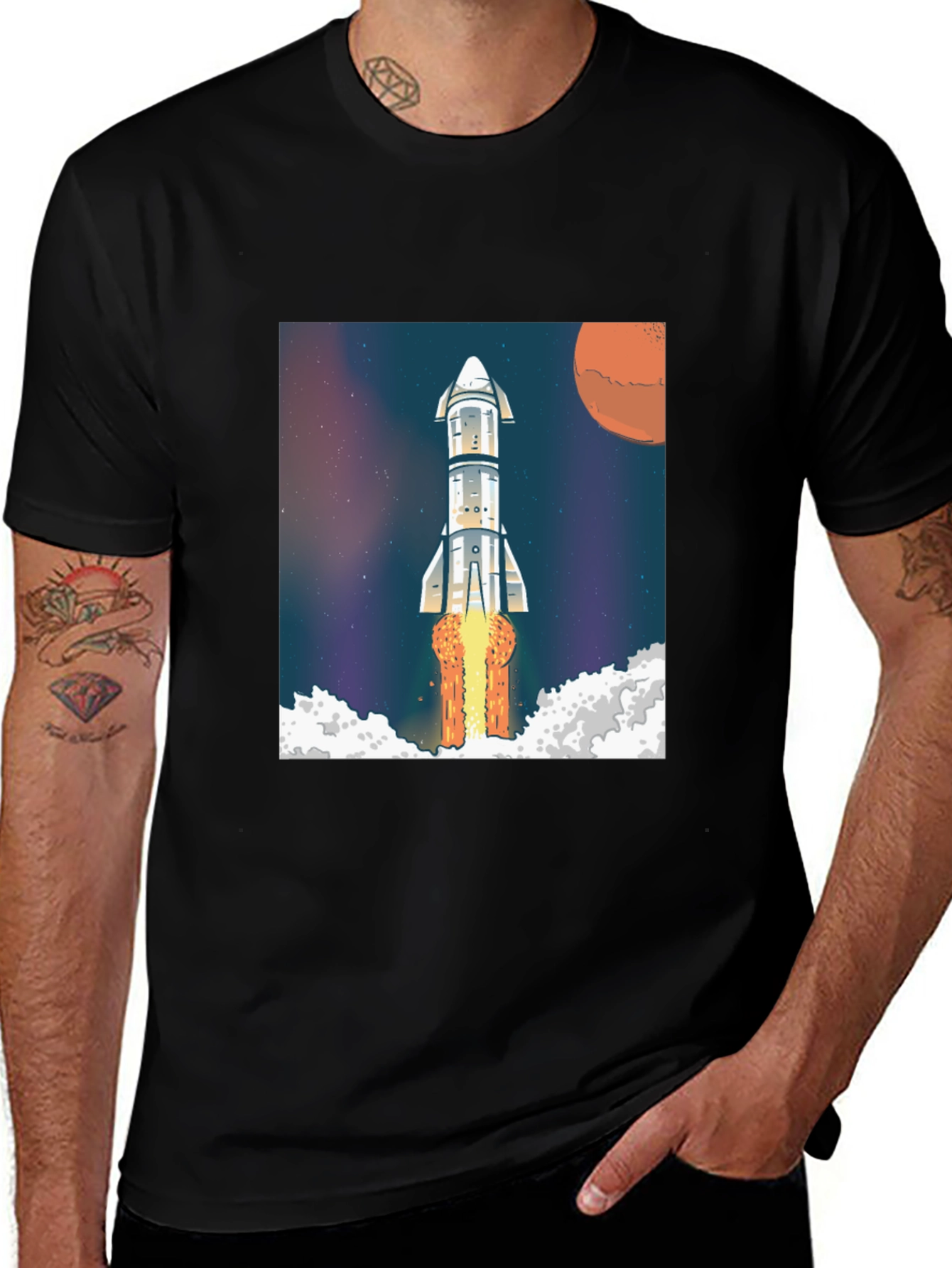 Variant 22 of Space Rocket T-Shirt - Reach for the Stars!