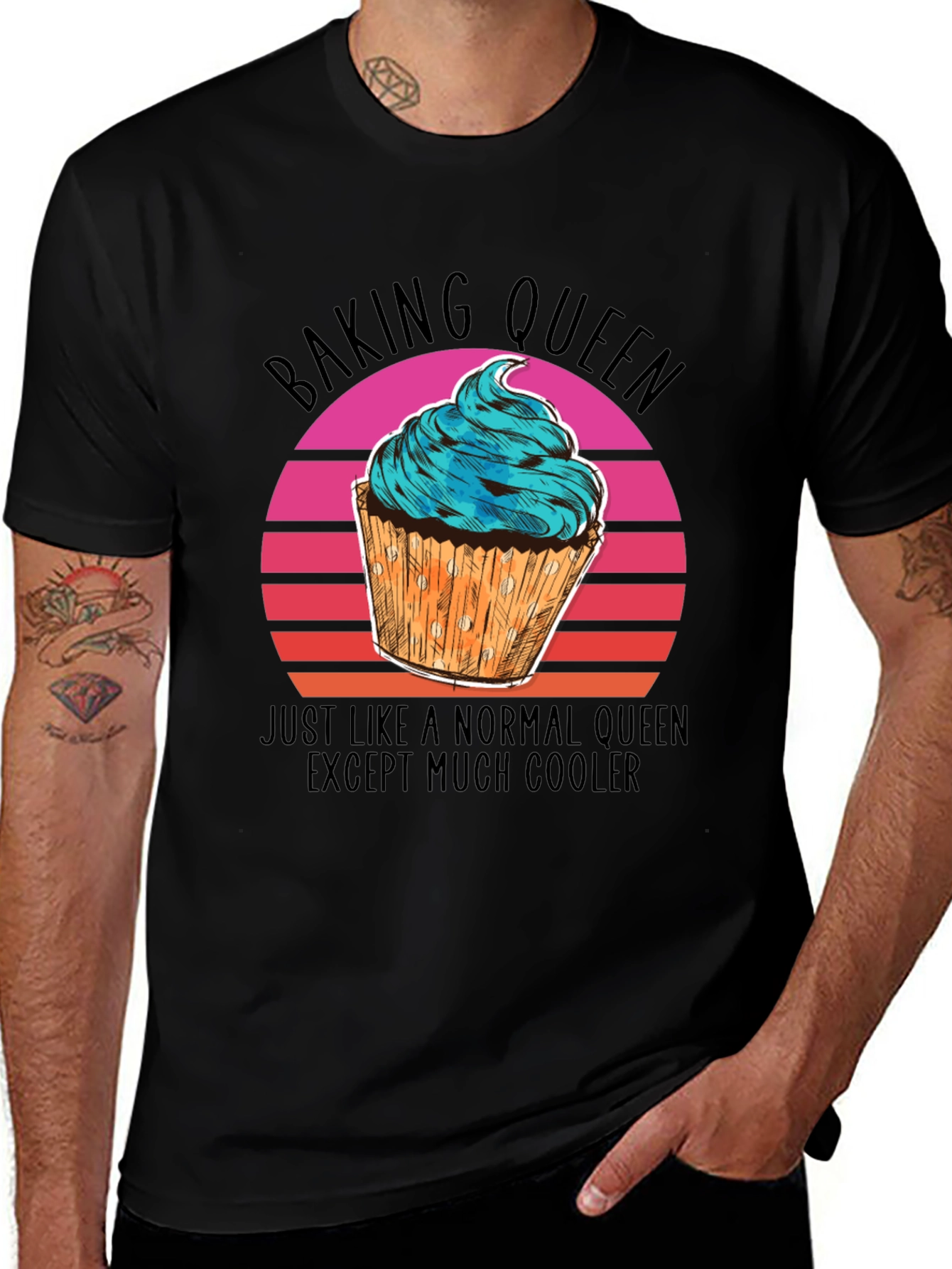 Variant 25 of Baking Queen Graphic T-Shirt - Cool Cupcake Design